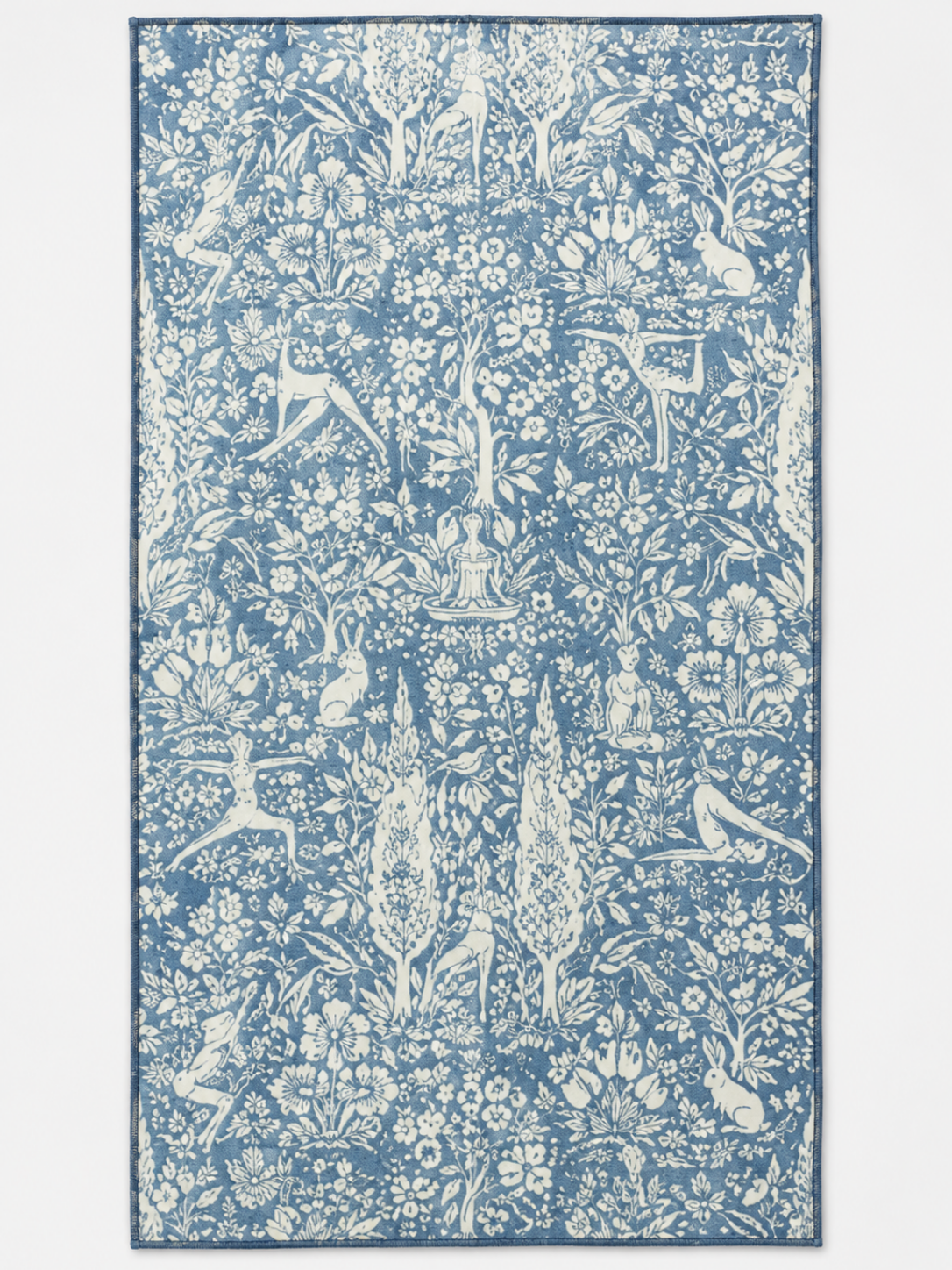 Blue Bunny Double-Sided Print Yoga Hand Towel