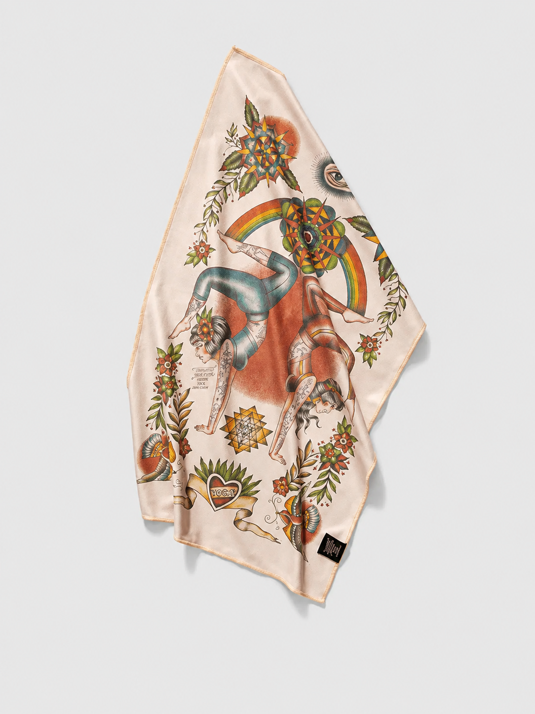 Oldschool Tattoo Double-Sided Print Yoga Hand Towel