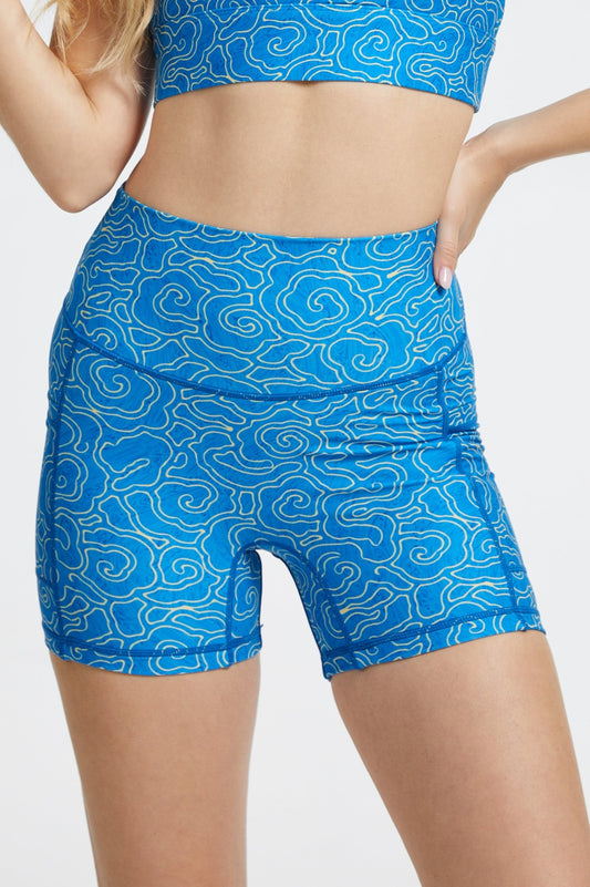 Armored Cloud High - Waisted Shorts With Pockets - MYSILVERWIND