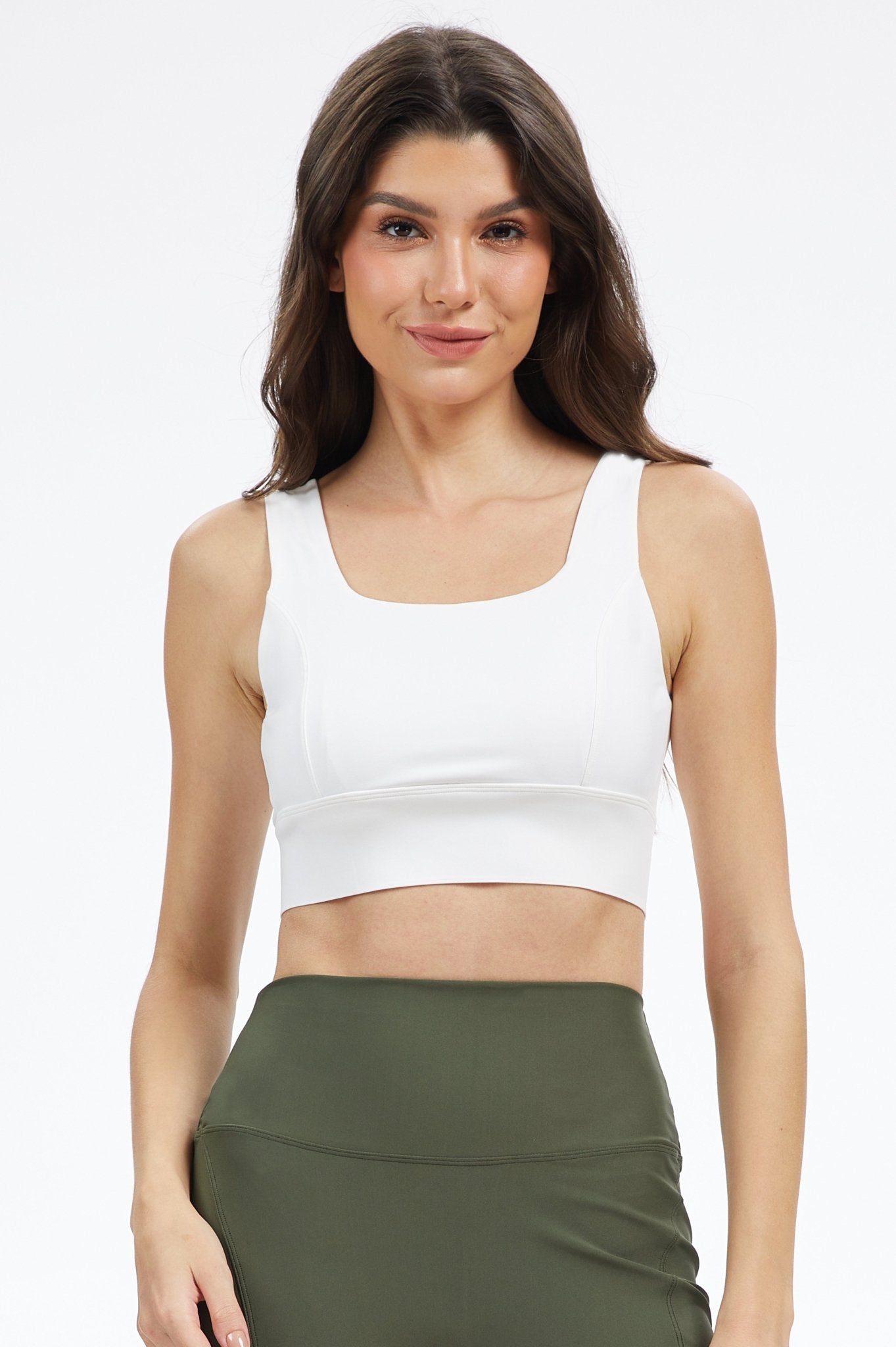 Bare X - Back Cross Strappy Sports Bra - White - MYSILVERWIND