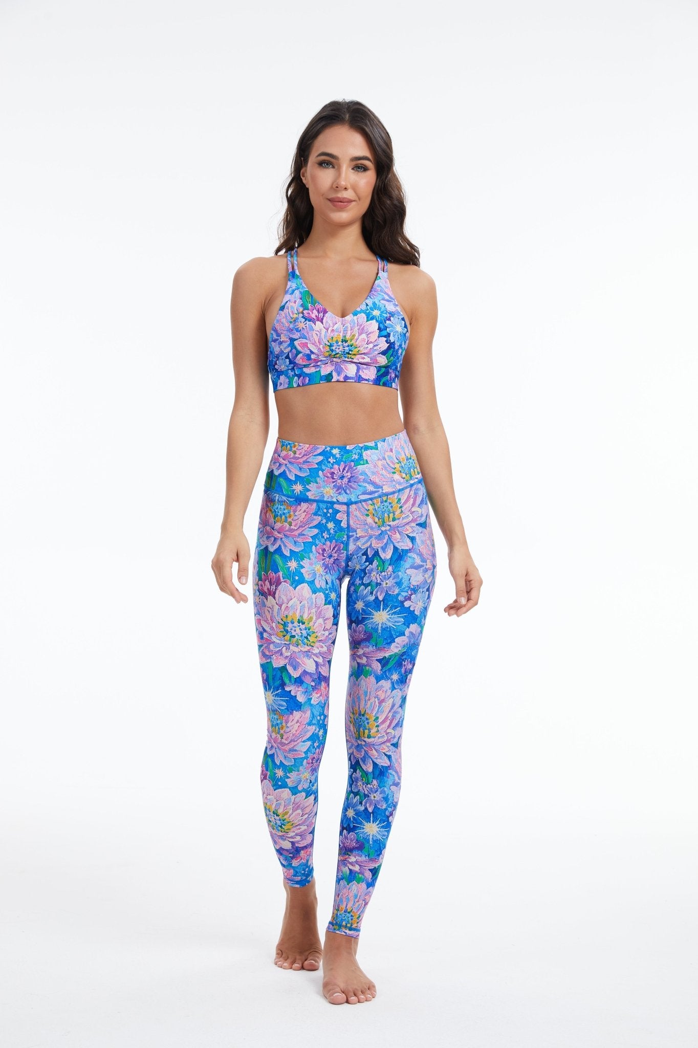 Blossom Dream Strappy Sports Bra - MYSILVERWIND