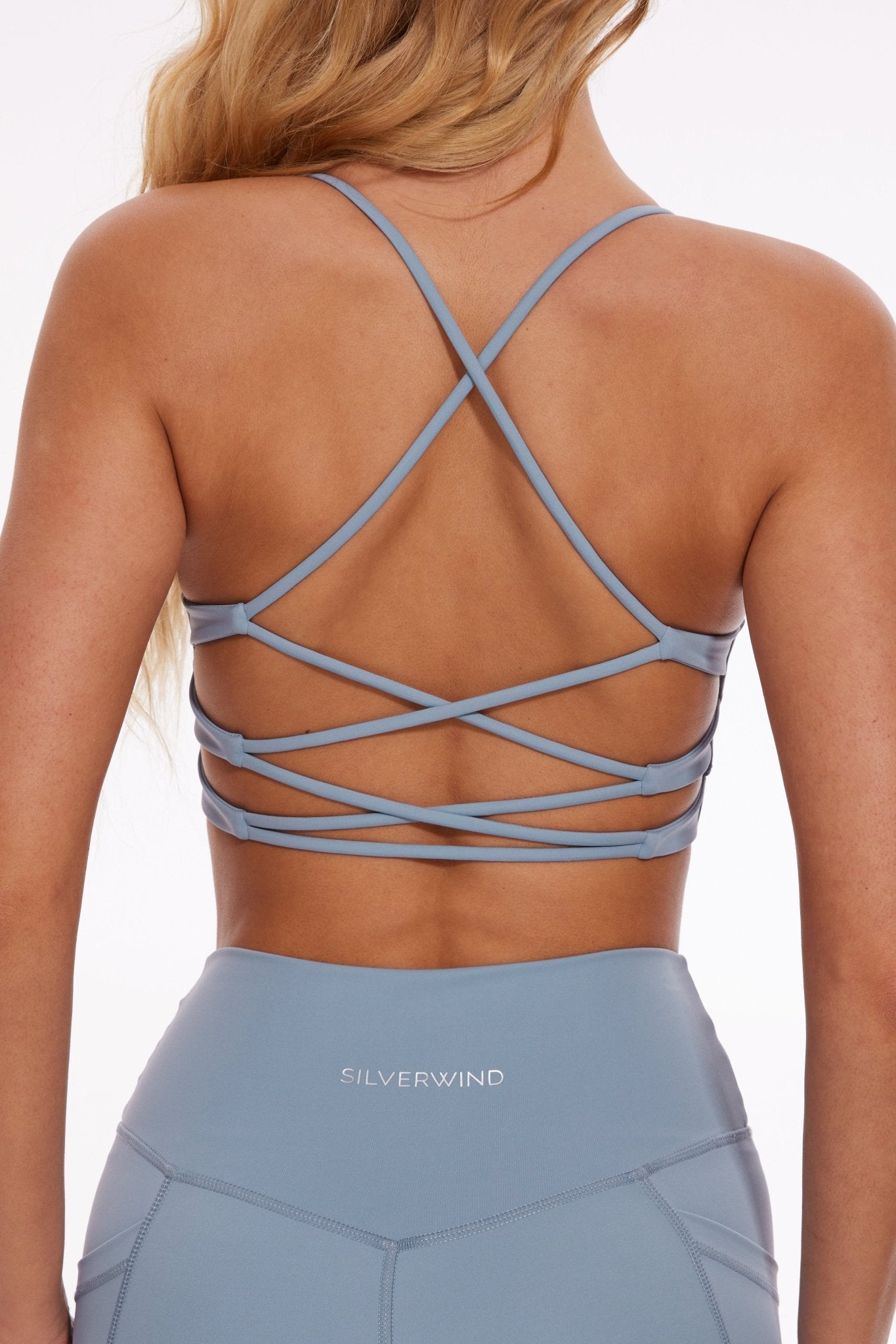 Breeze Halter Sports Bra - Ice Blue - MYSILVERWIND