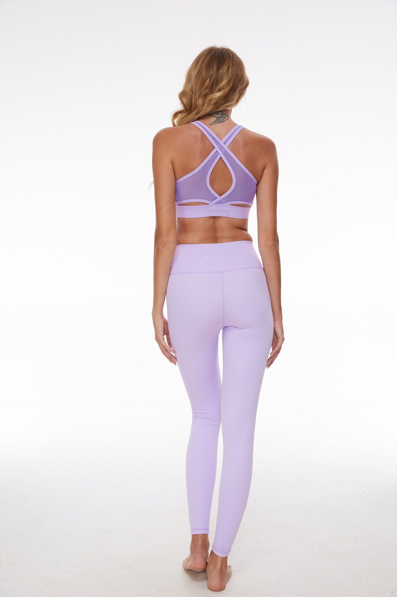 ButterySoft Front Twist Mesh Back Sports Bra - Lilac - MYSILVERWIND