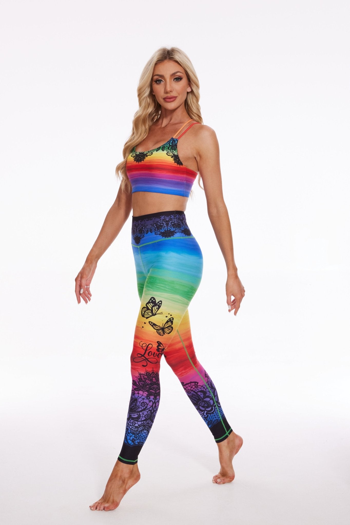 Colorful Horizon Lace set (Bra + Leggings) - MYSILVERWIND