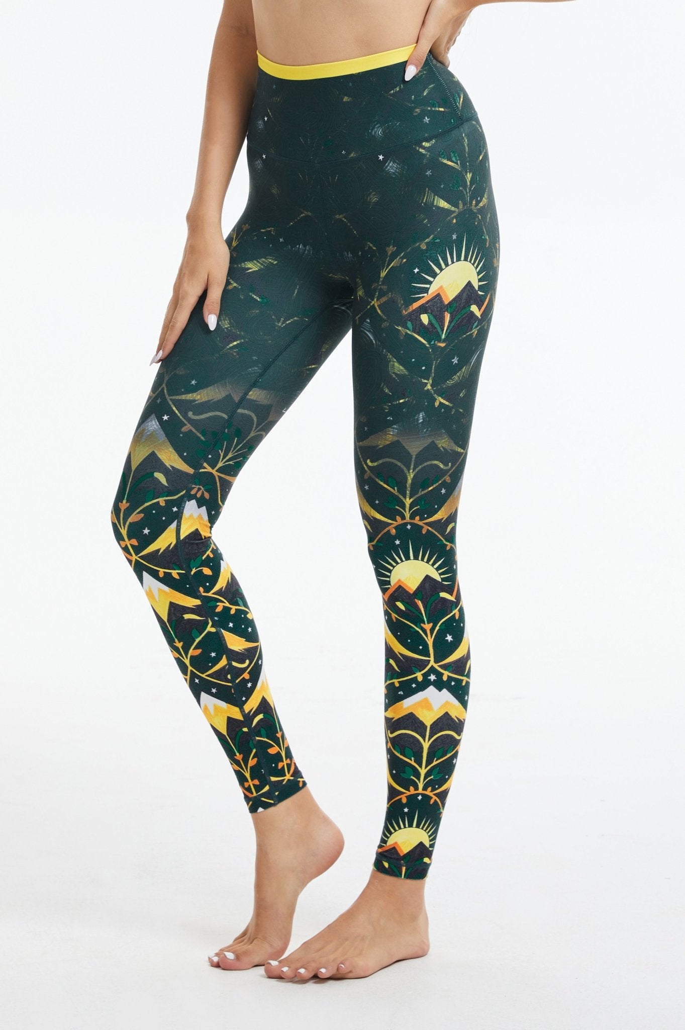 Emerald Peak High - Waisted Leggings - MYSILVERWIND