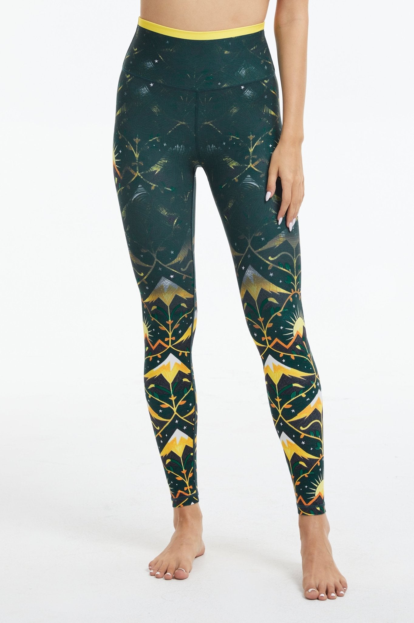 Emerald Peak High - Waisted Leggings - MYSILVERWIND