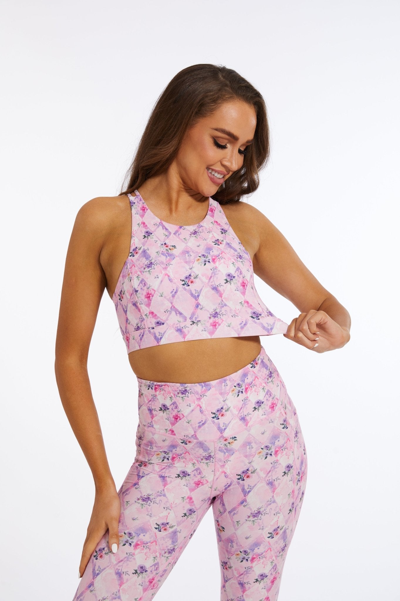 Gentle Criss - Cross Pink Rose Tank Top Bra - MYSILVERWIND