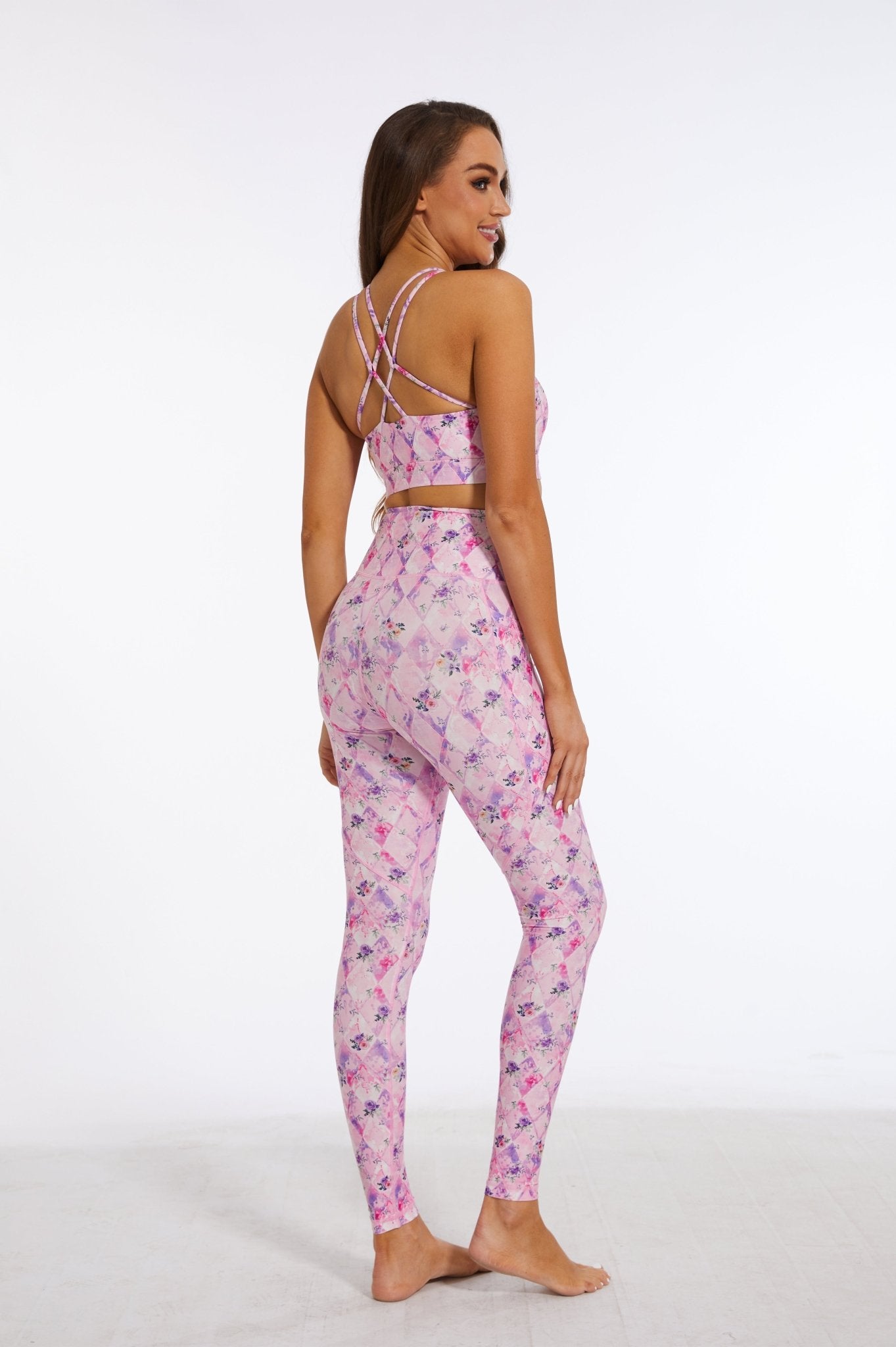 Gentle Criss - Cross Pink Rose Tank Top Bra - MYSILVERWIND