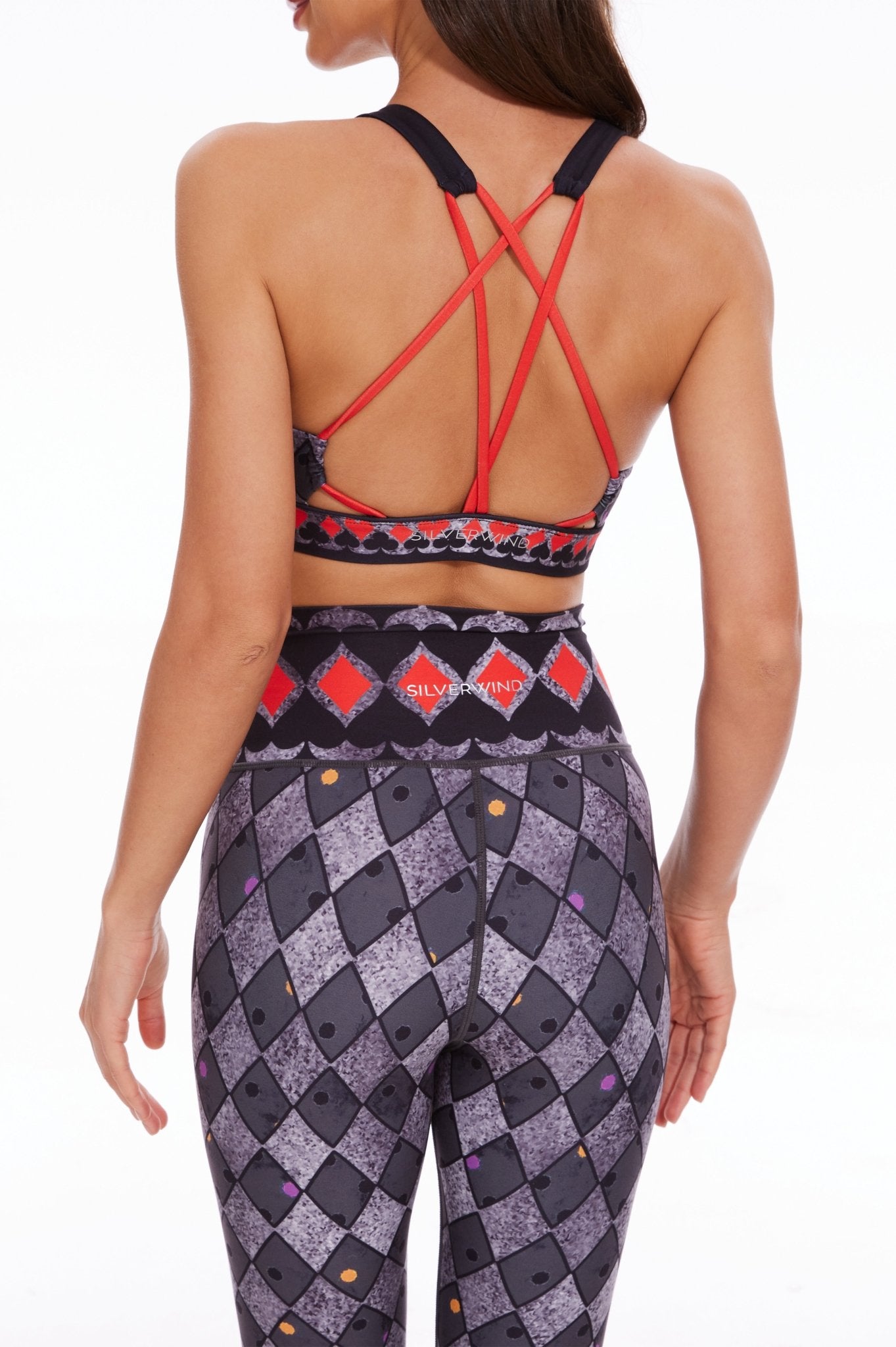 Ghostly Labyrinth V - shape Strappy Sports Bra - MYSILVERWIND