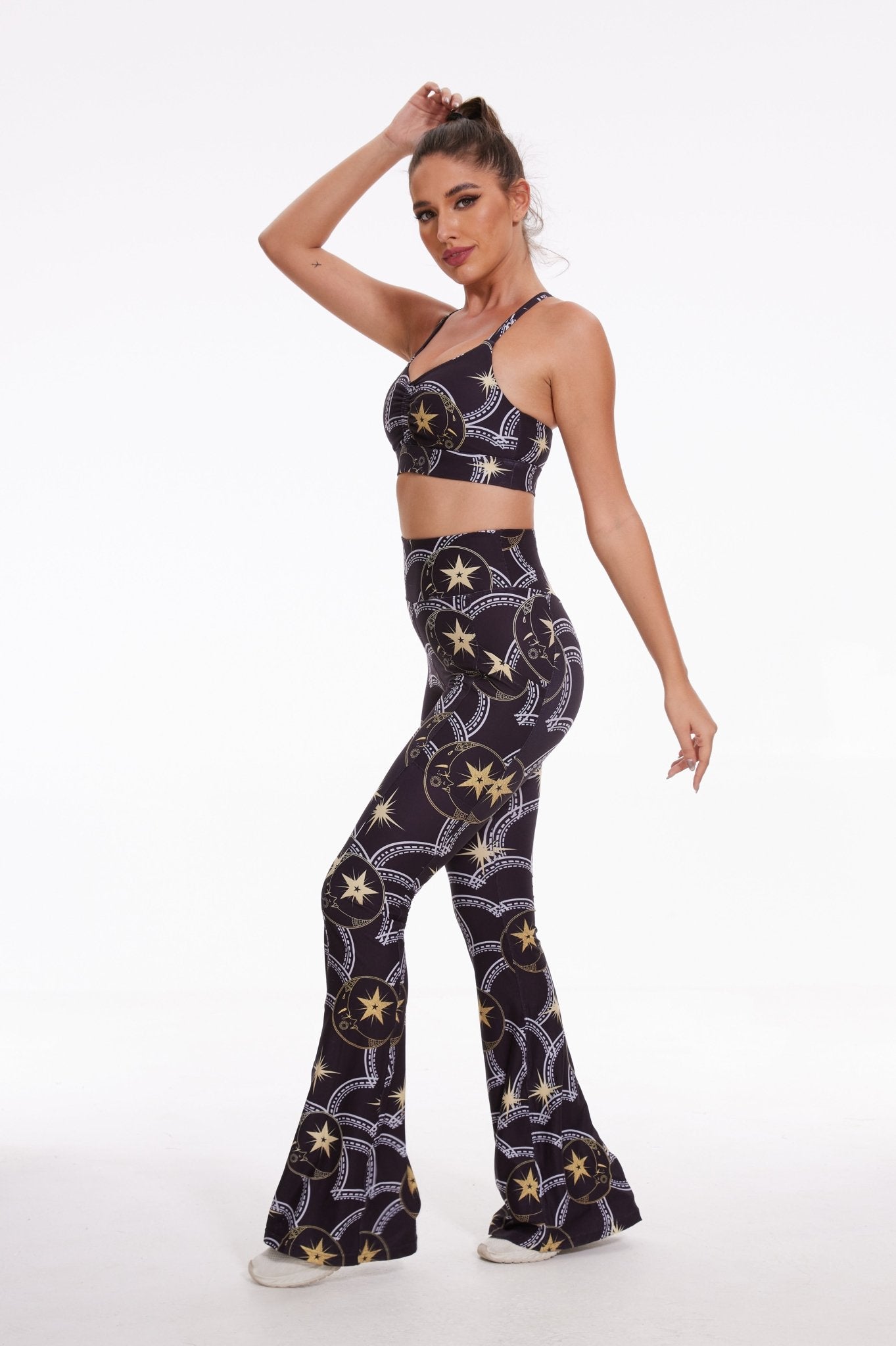 Golden Star High - waisted Flare Leggings - MYSILVERWIND
