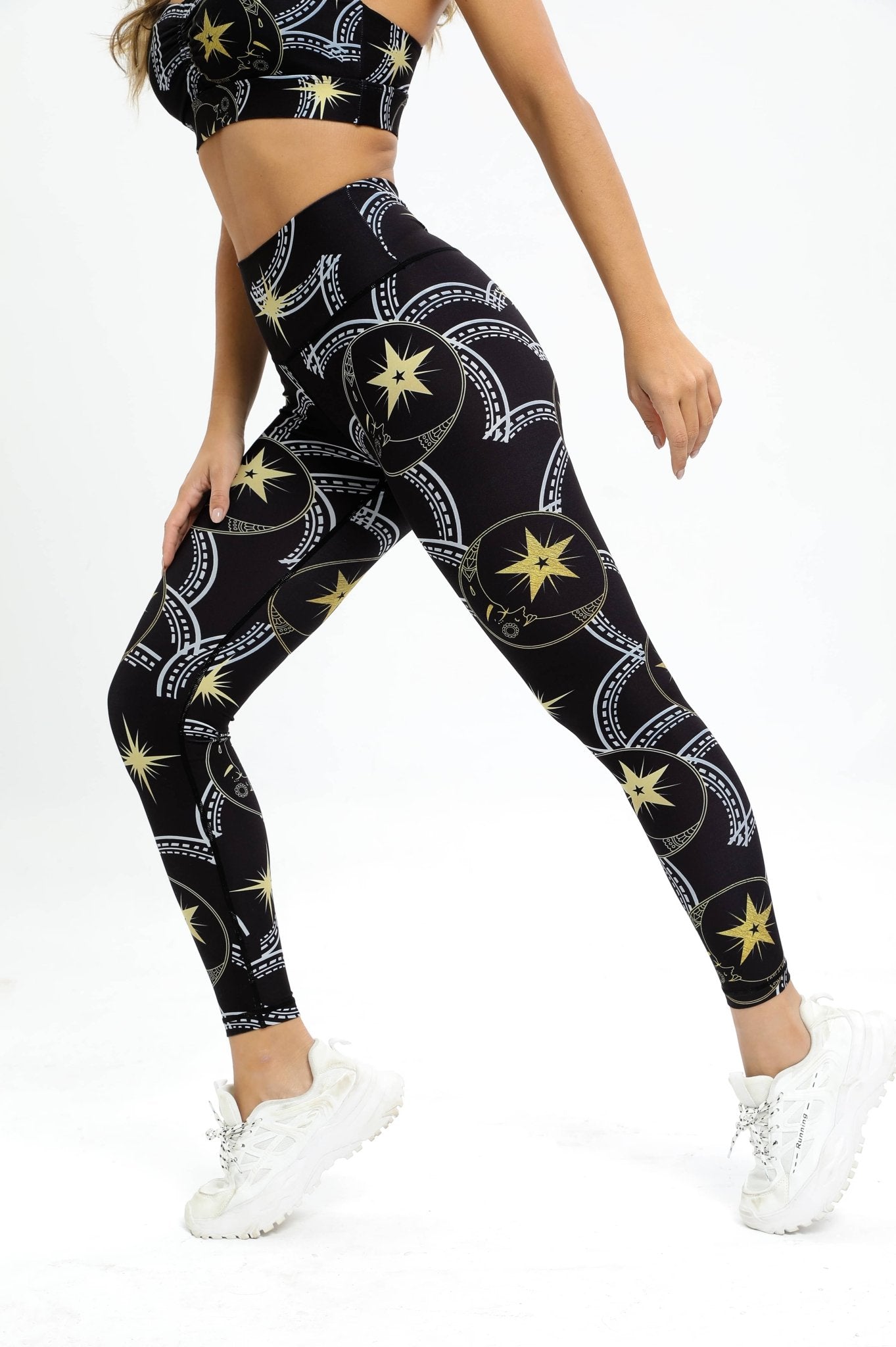 Golden Star High - waisted Leggings - MYSILVERWIND