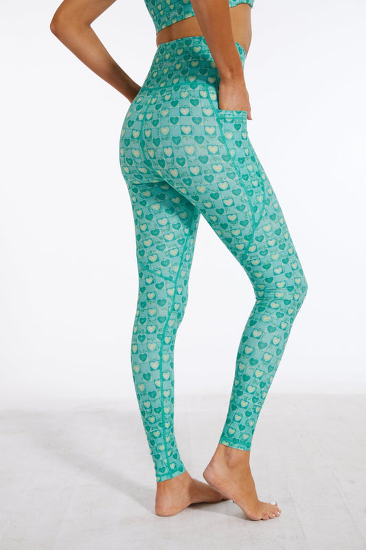 Harmony High - waisted Leggings - Green - MYSILVERWIND