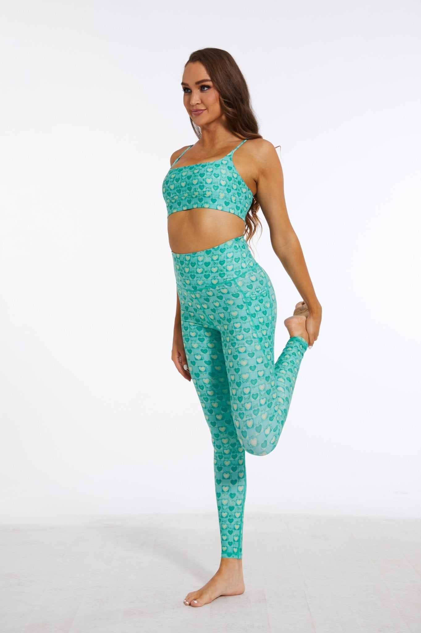 Harmony High - waisted Leggings - Green - MYSILVERWIND