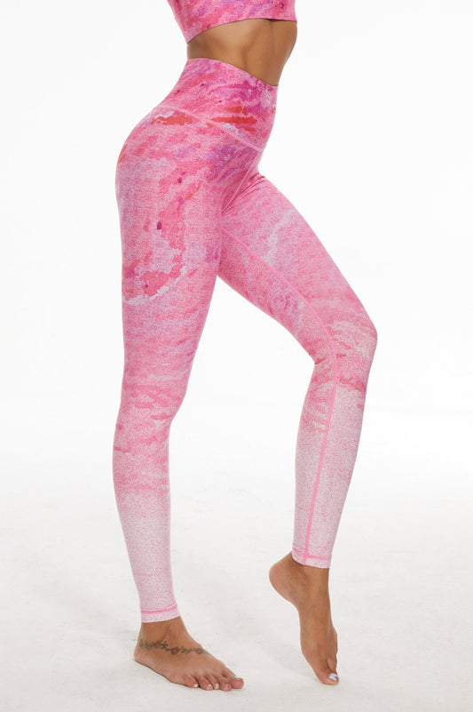 Mineral High - waisted Leggings - Pink - MYSILVERWIND
