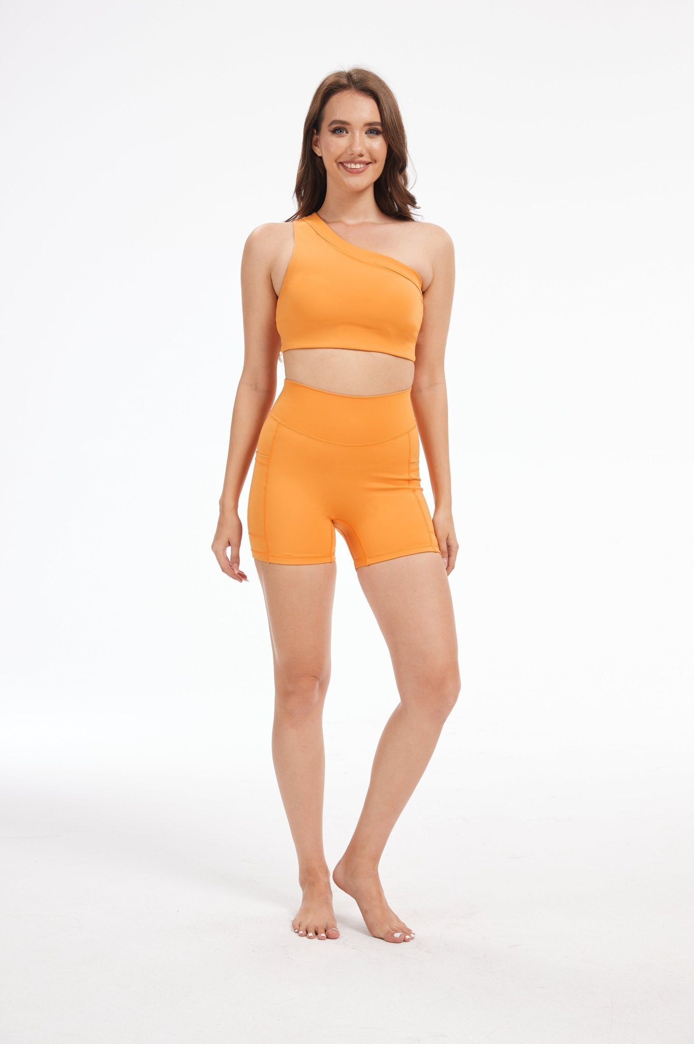 Nud Asymmetric Bra - Amber Orange - MYSILVERWIND
