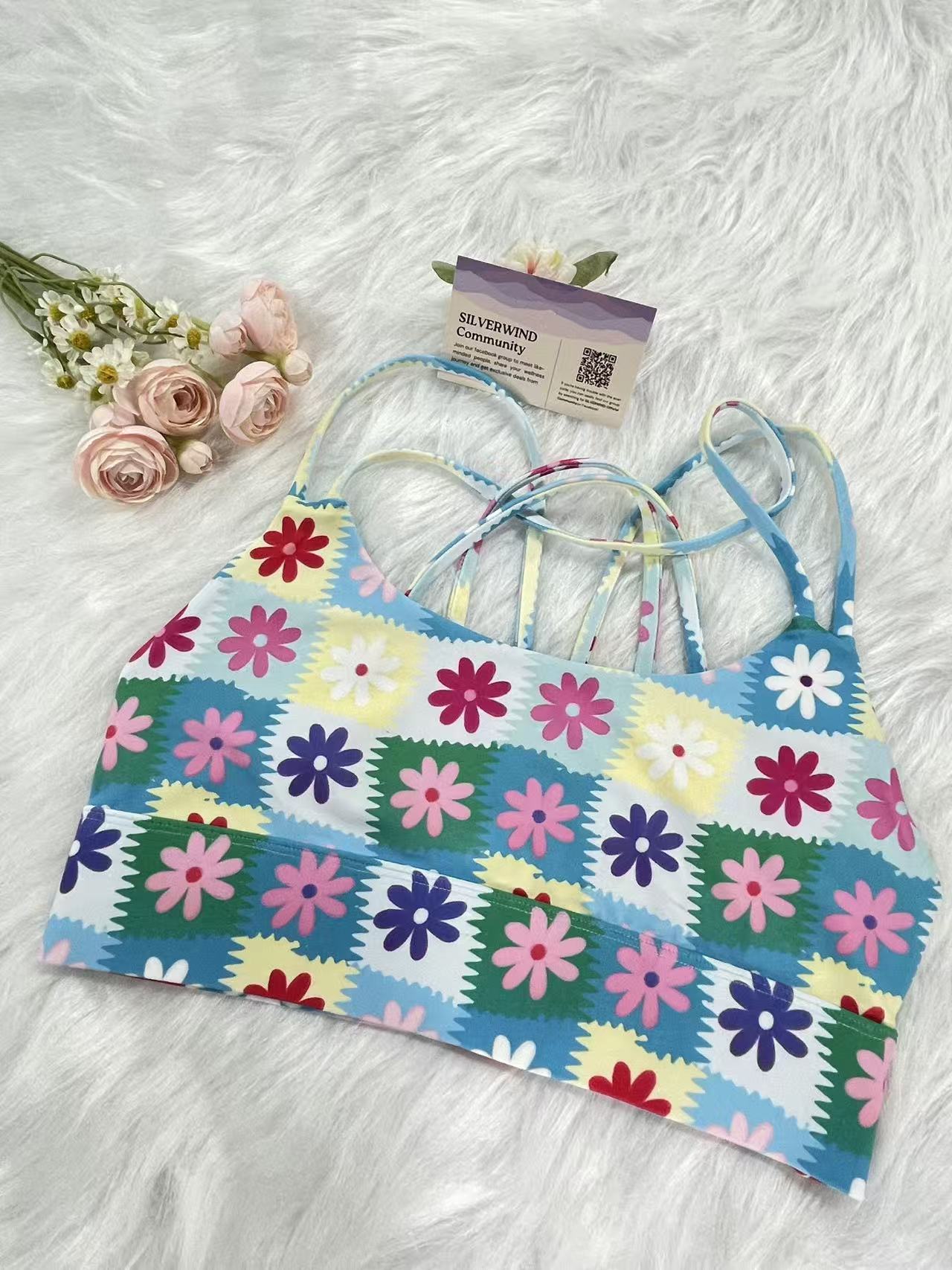 *Pre - Order* Blooming Patch Limited Workout Set - Blue - MYSILVERWIND