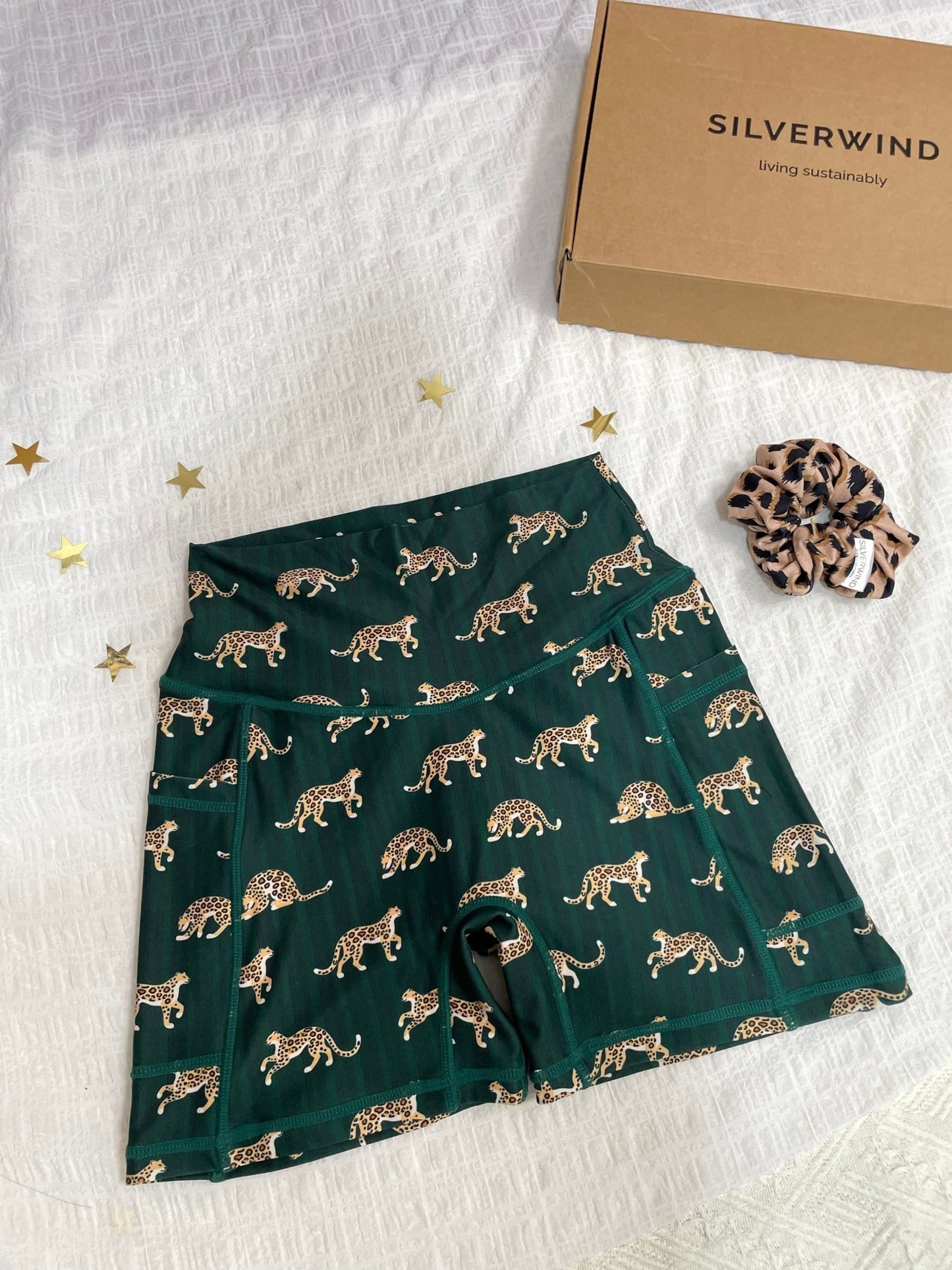 *Pre - Order* Stripe Leopard Limited Workout Set - Forest Green - MYSILVERWIND