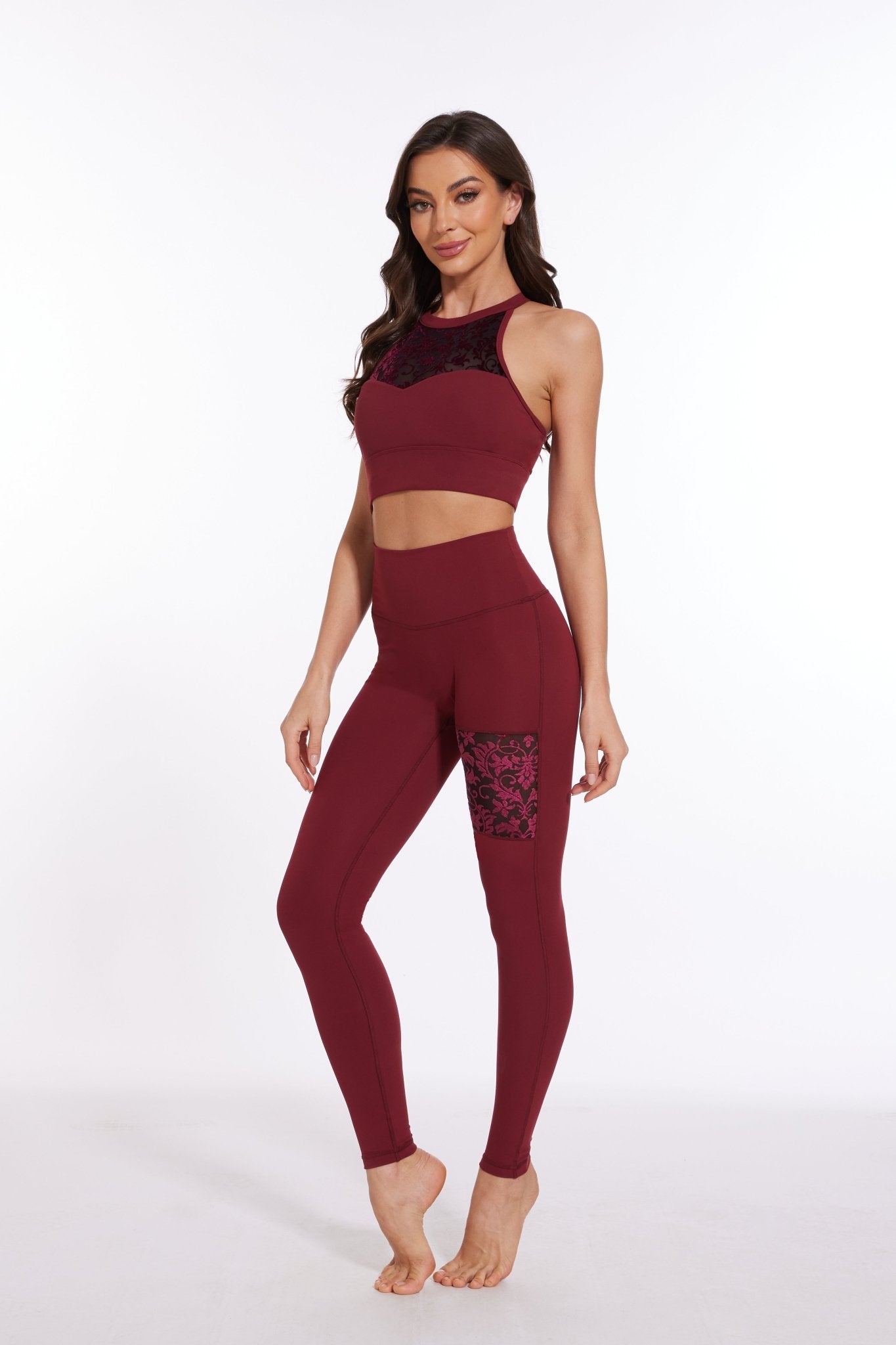 Sexy Flora Mesh Bra - Angora Red - MYSILVERWIND