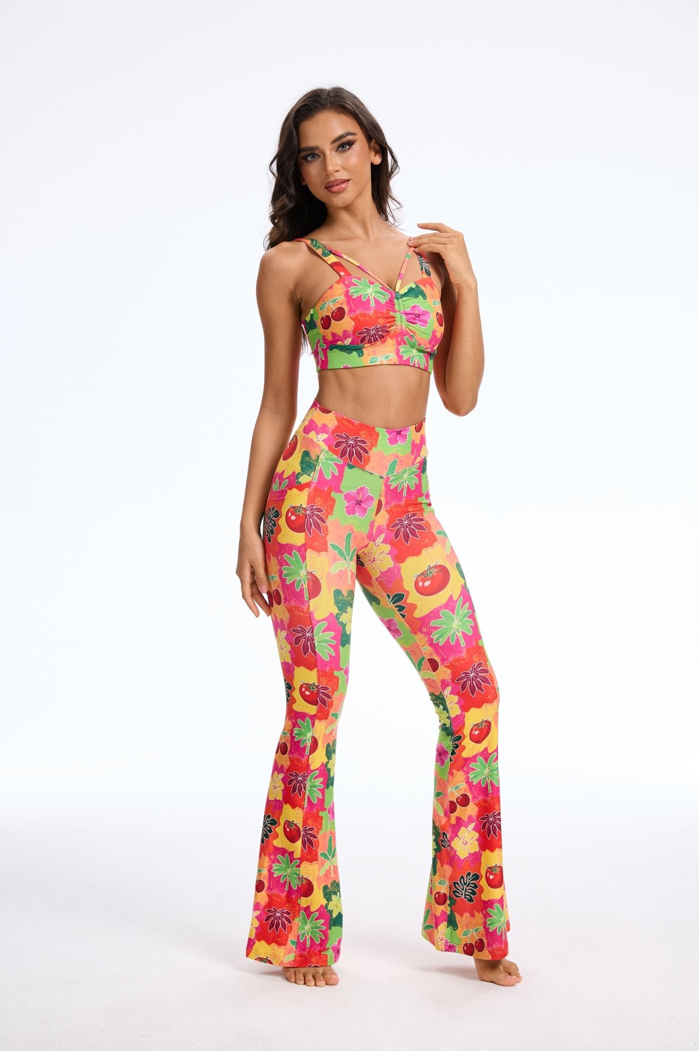 Wild Tropic Strappy Sports Bra - MYSILVERWIND