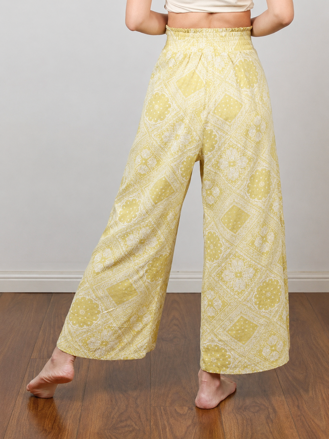 BohoFlow High-Waist Wrap Wide-Leg Yoga Pants SILVERWIND