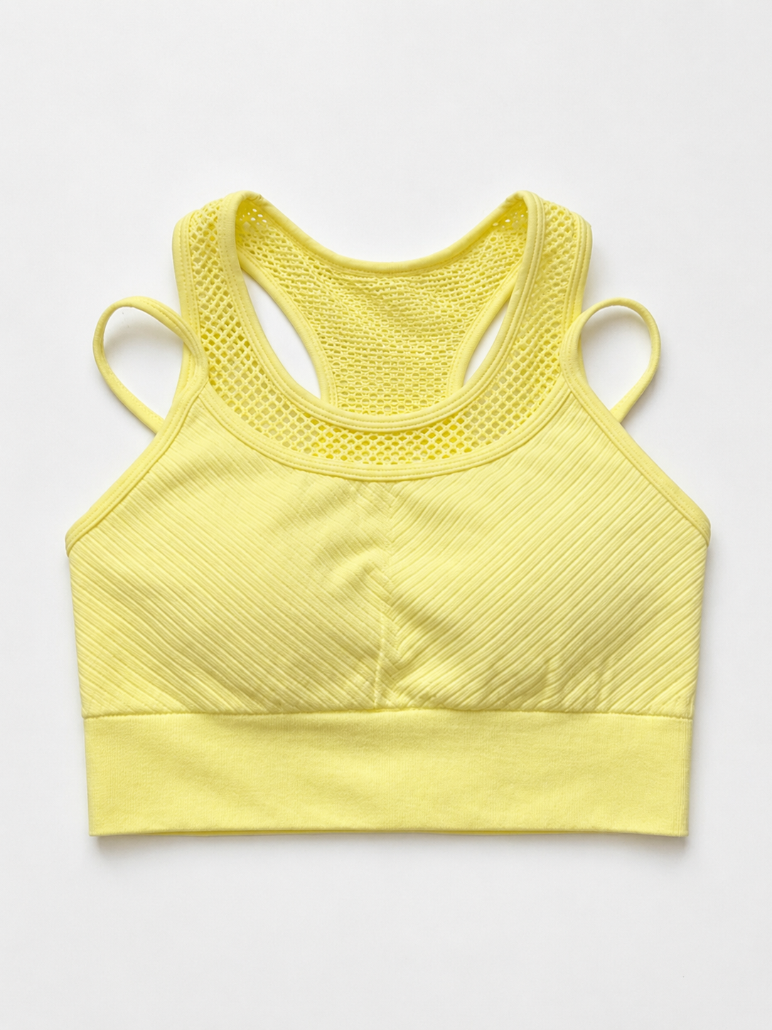 Seamless Padded Sports Bra with Breathable Mesh Detail SILVERWIND