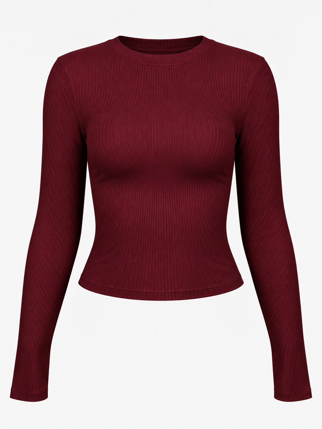 Ribelle Ribbed Crew-Neck Long-Sleeve Active Top SILVERWIND