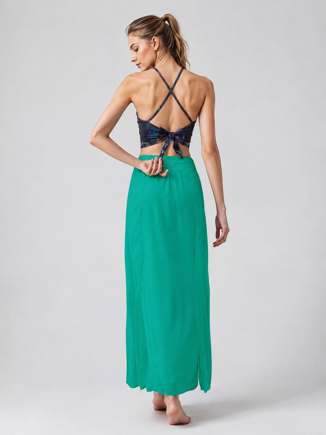 Dunara Flying Apsara Chiffon Yoga Set SILVERWIND