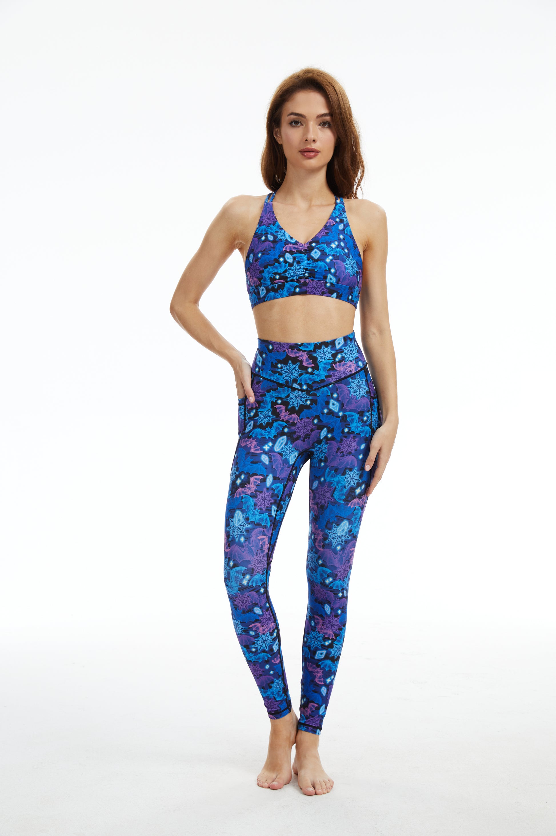 Batwing Dreams Strappy Sports Bra SILVERWIND