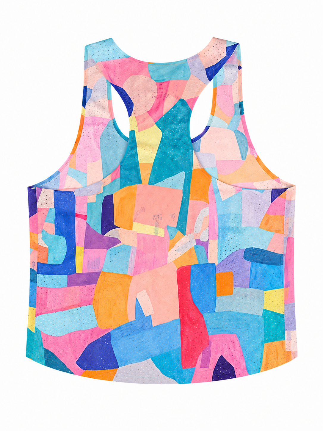 Color Pop Teddy Marathon Racerback Running Tank Performance Training Vest