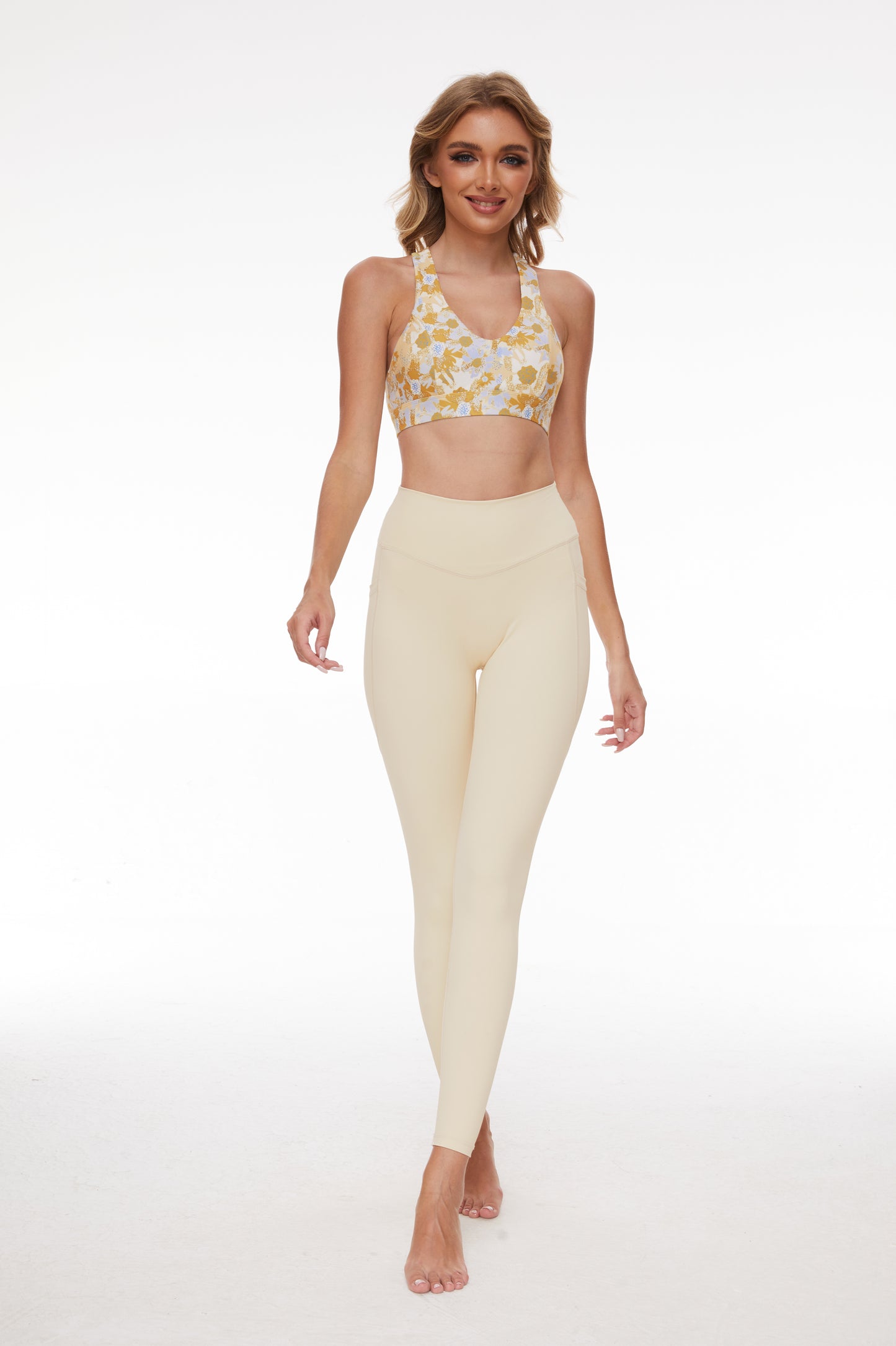 ButterySoft High-waisted leggings- Ivory White