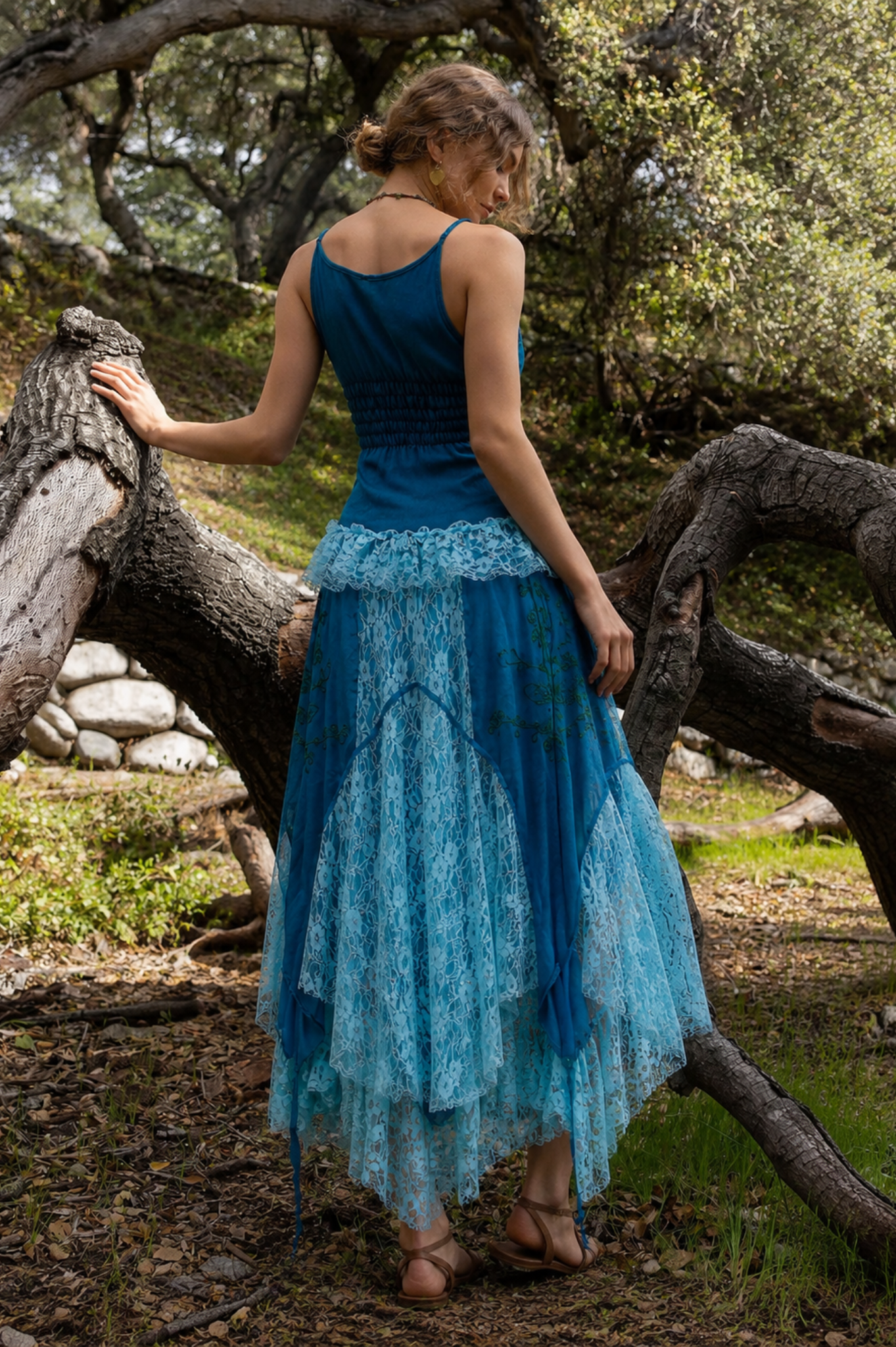 Handmade Bluebell Forest Bohemian Fairy Dress Set