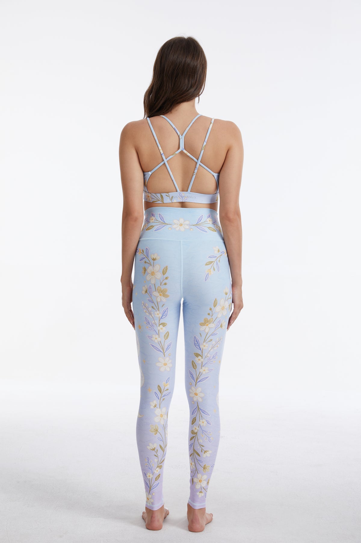 Blooming Lilac Backless Strappy Sports Bra SILVERWIND