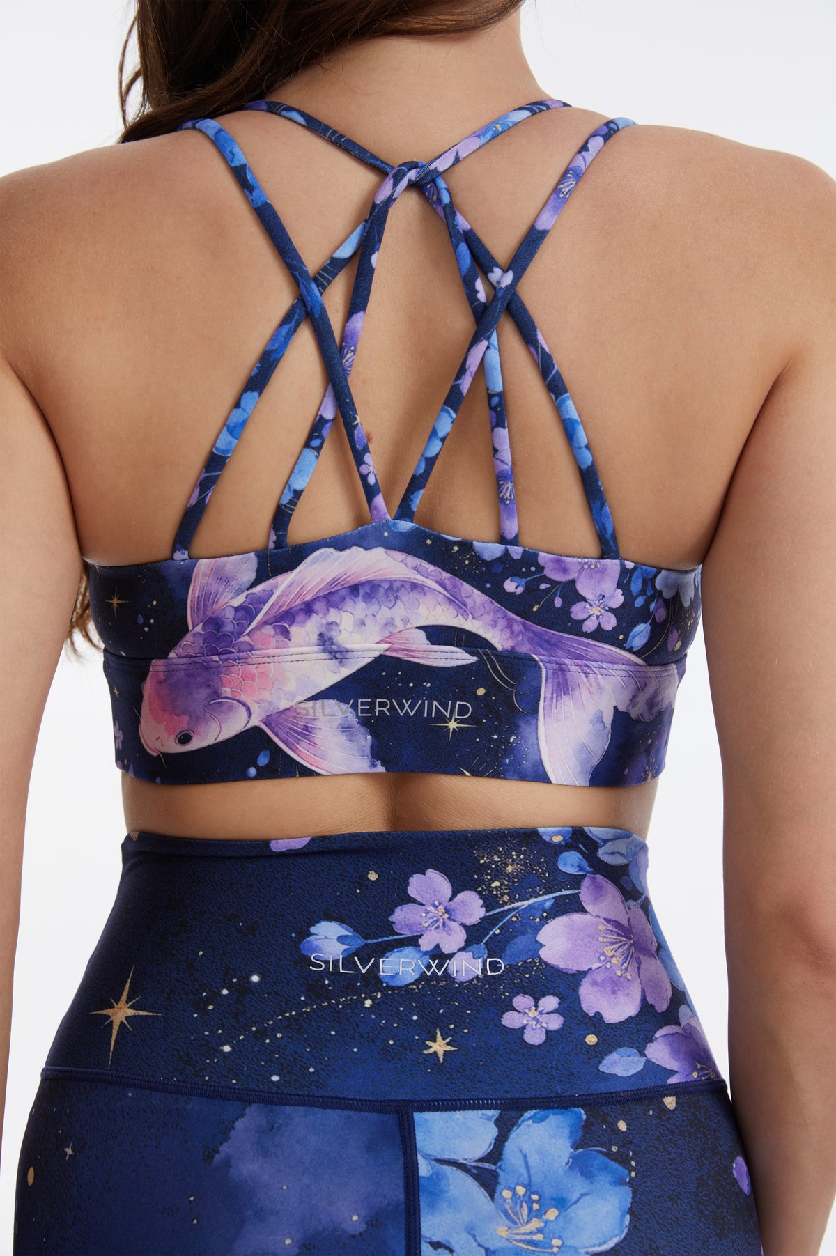 Galactic Koi Strappy Sports Bra MYSILVERWIND
