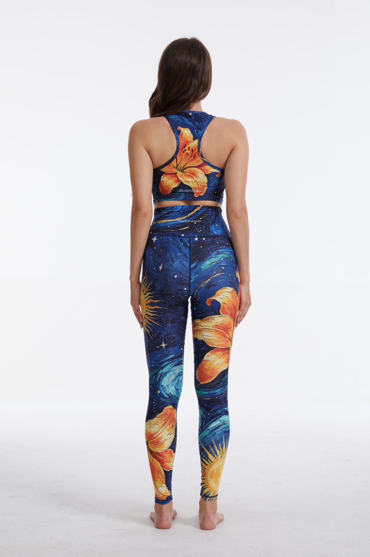 Night Sky Lily Tank Top Bra-MYSILVERWIND