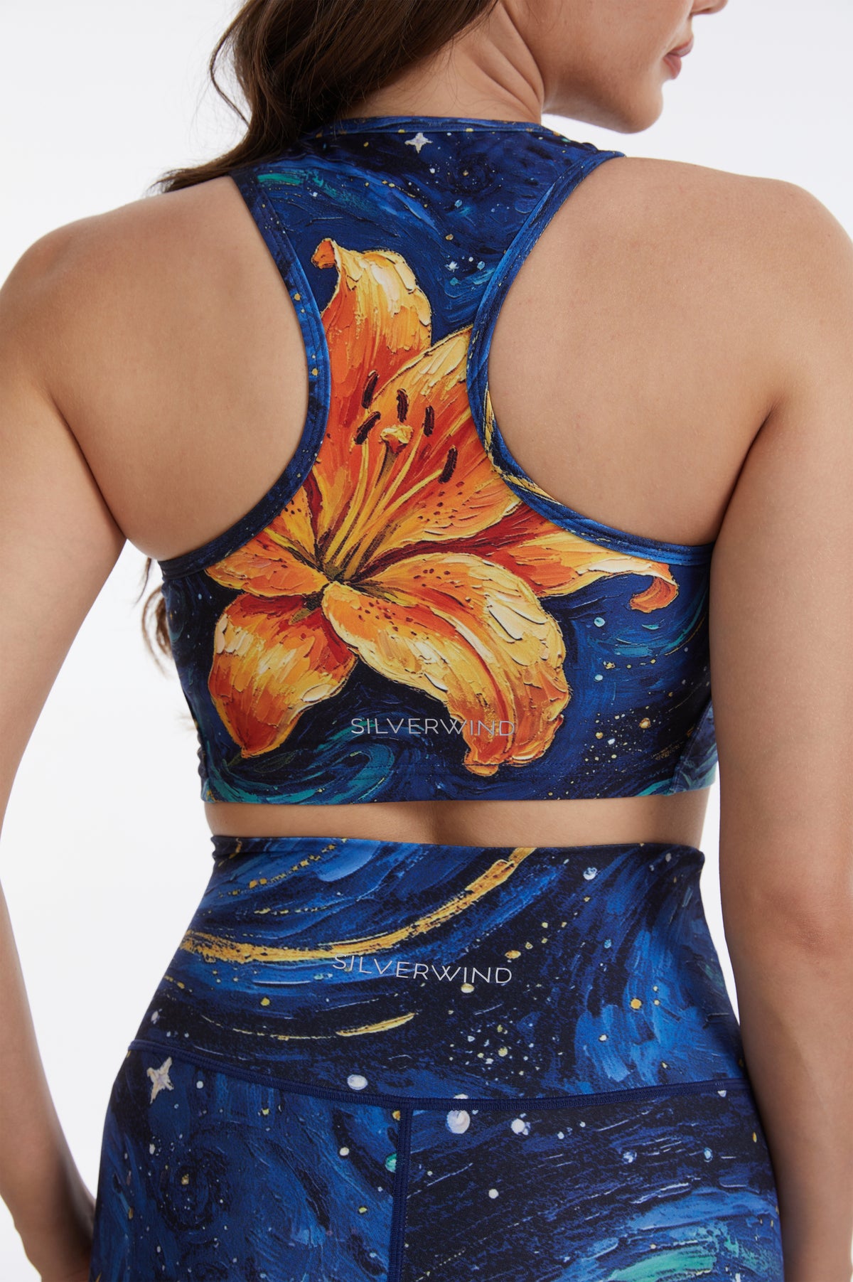 Night Sky Lily Tank Top Bra-MYSILVERWIND