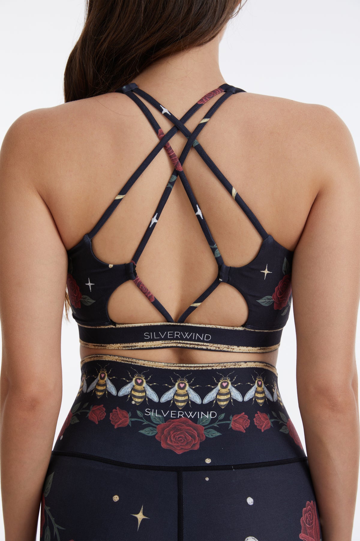 Rose Bee Strappy Sports Bra-MYSILVERWIND