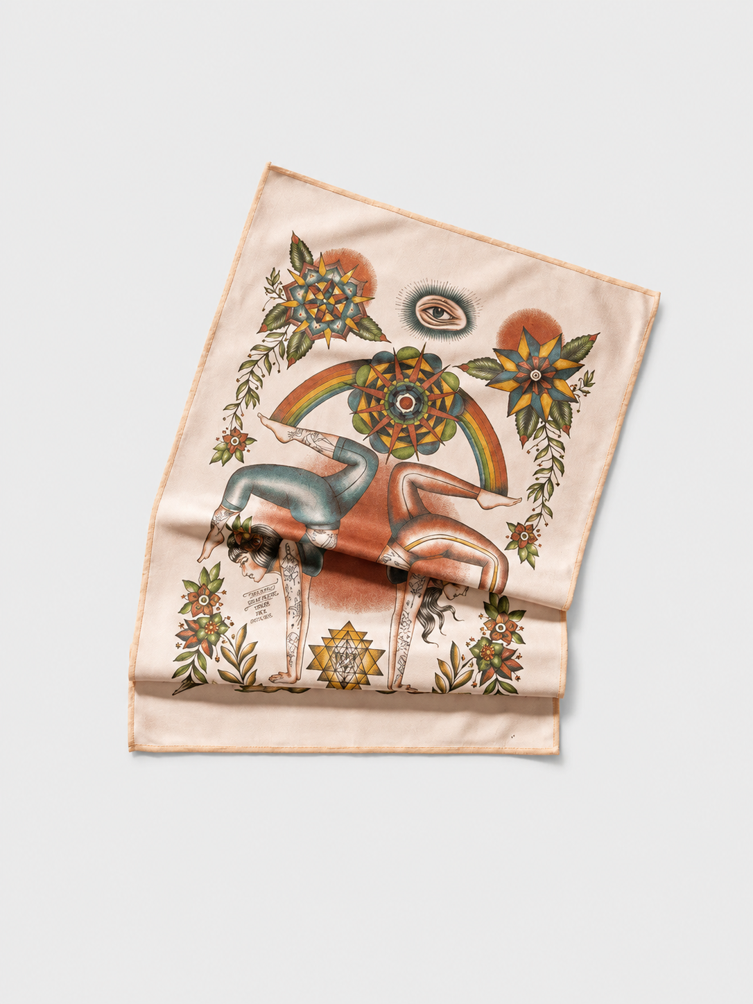 Oldschool Tattoo Double-Sided Print Yoga Hand Towel