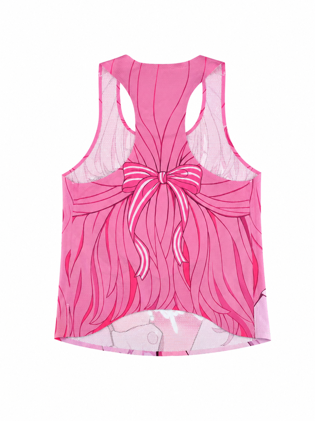 Y2K Pink Anime Marathon Racerback Running Tank Performance Training Vest