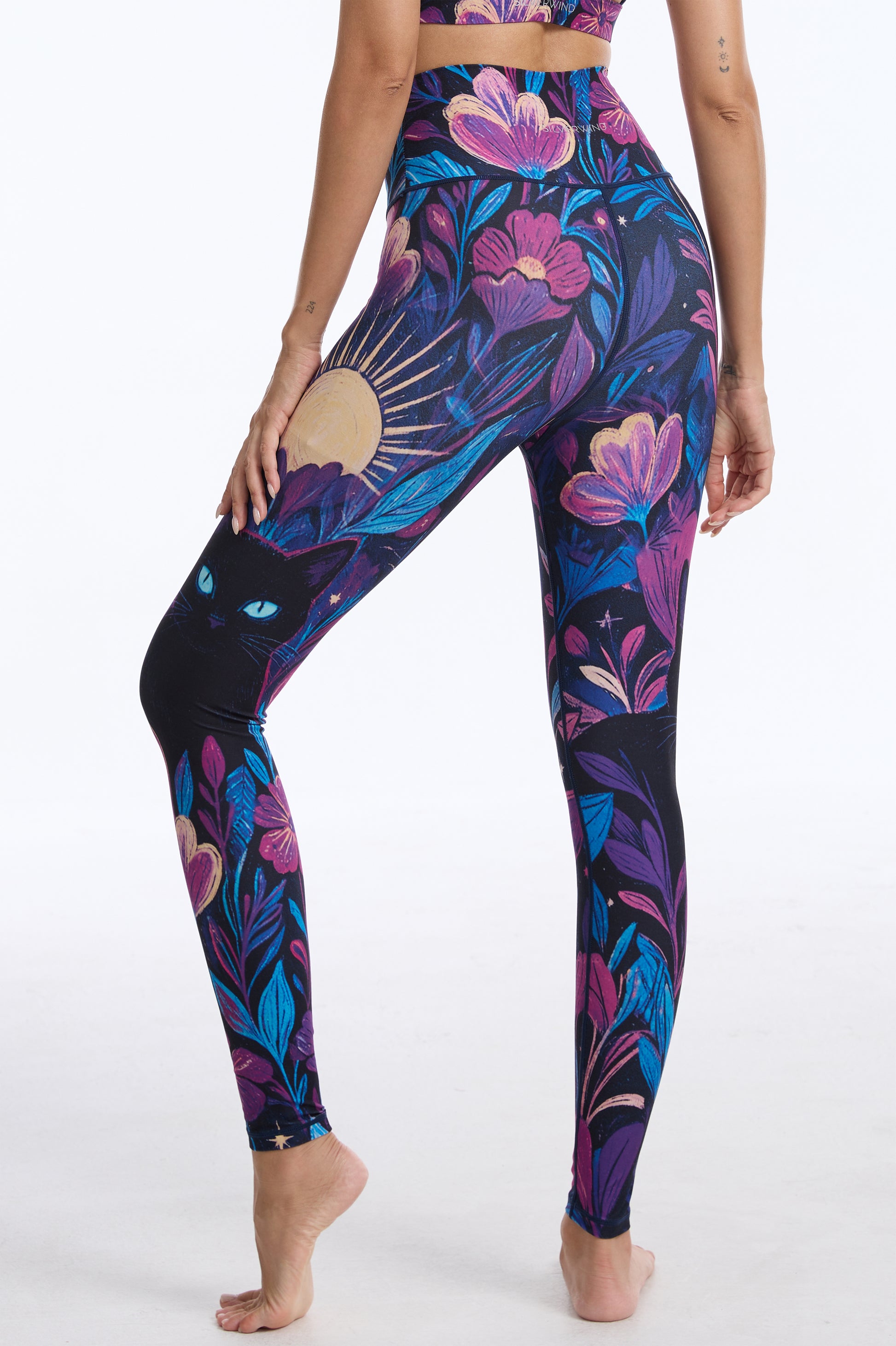 Whimsy Meow High-waisted Leggings