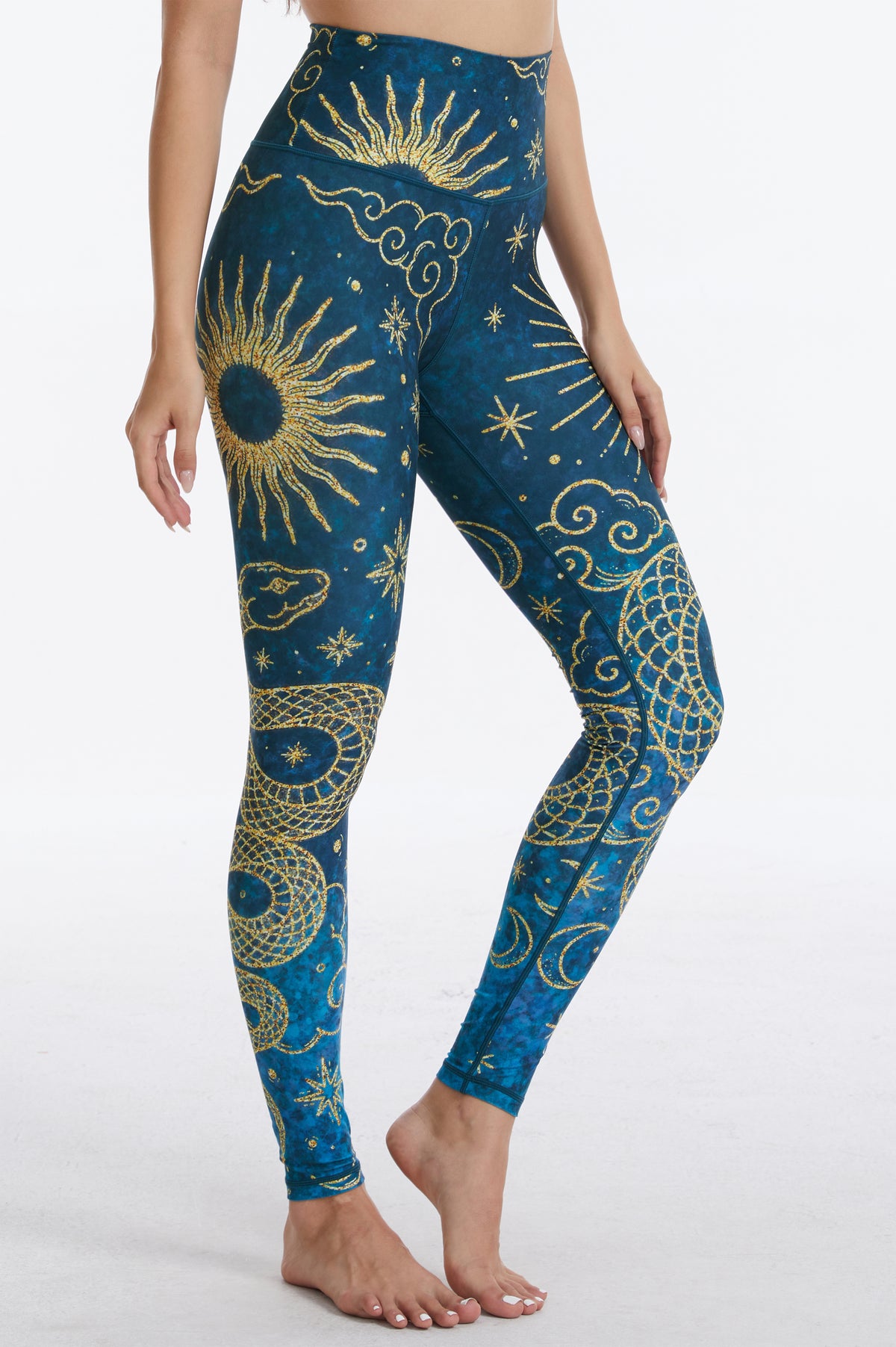 Spirit Snake  High-waisted Leggings-MYSILVERWIND