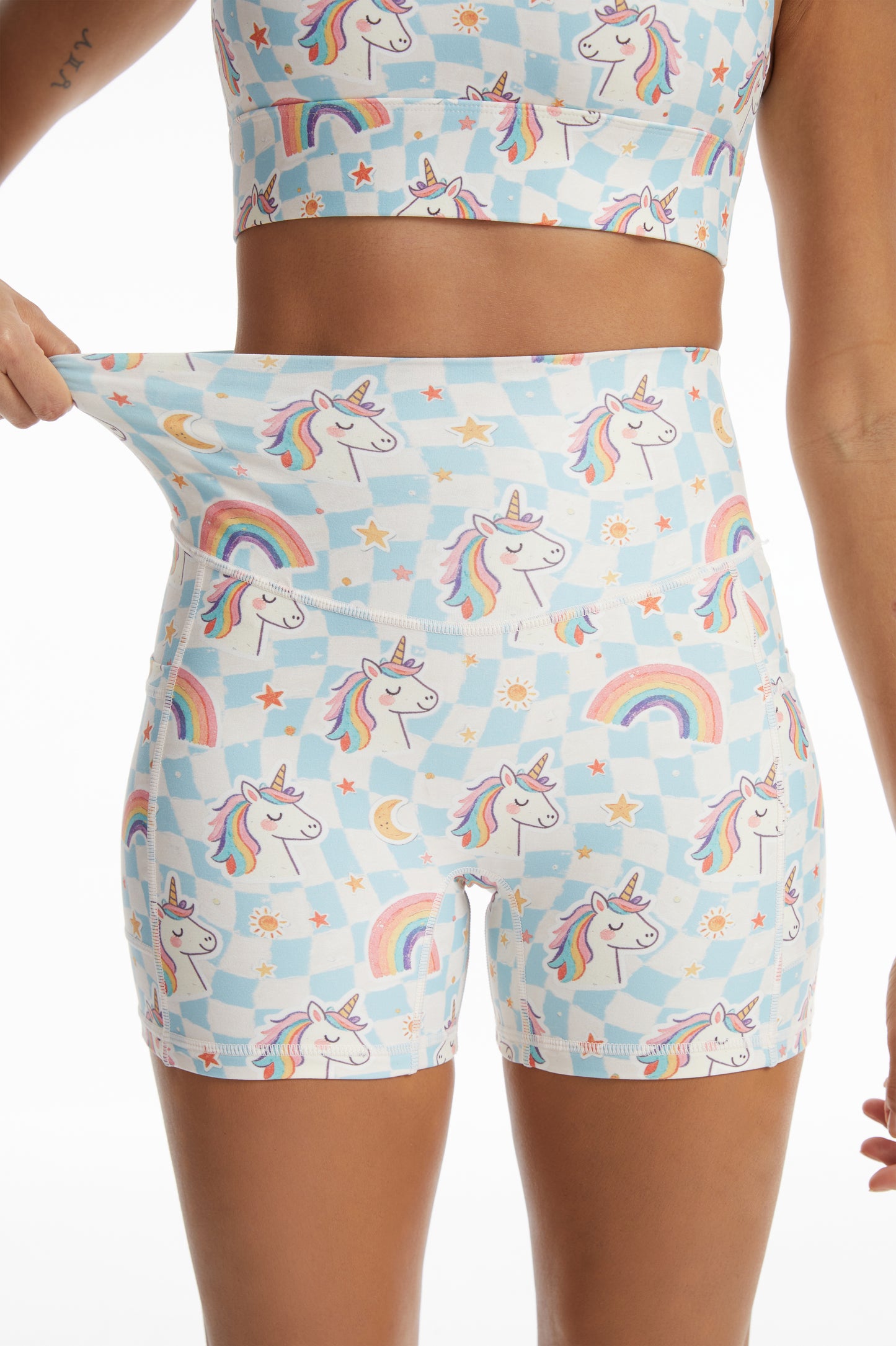 Unicorn High-waisted Shorts With Pockets SILVERWIND
