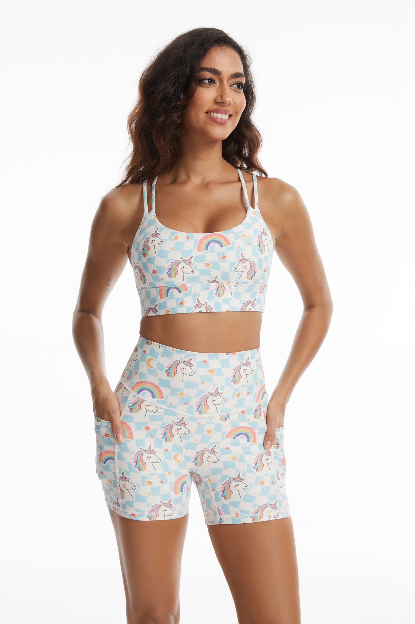 Unicorn High-waisted Shorts With Pockets SILVERWIND