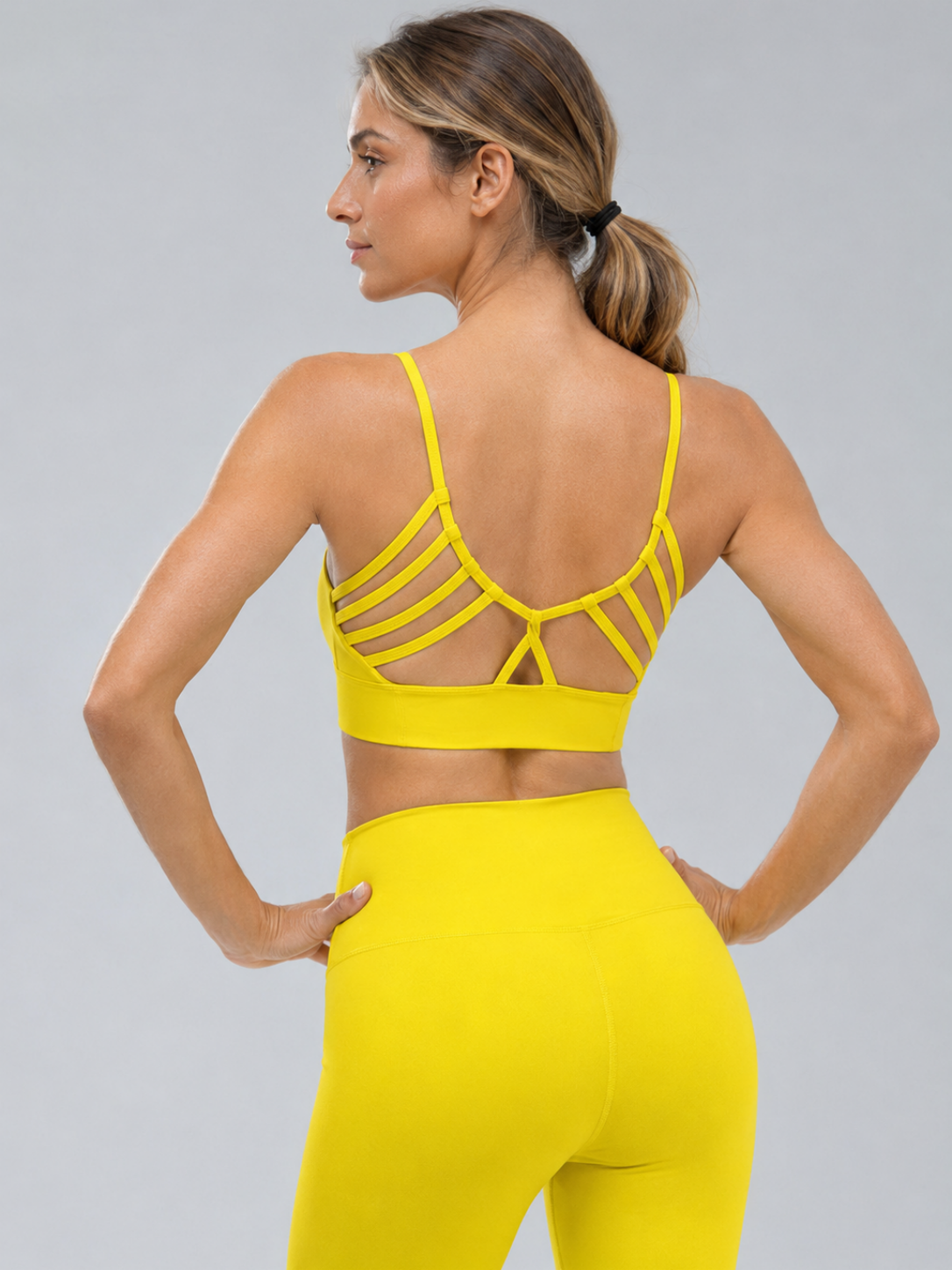 BackLuxe Cross-Back High-Waist Yoga Set