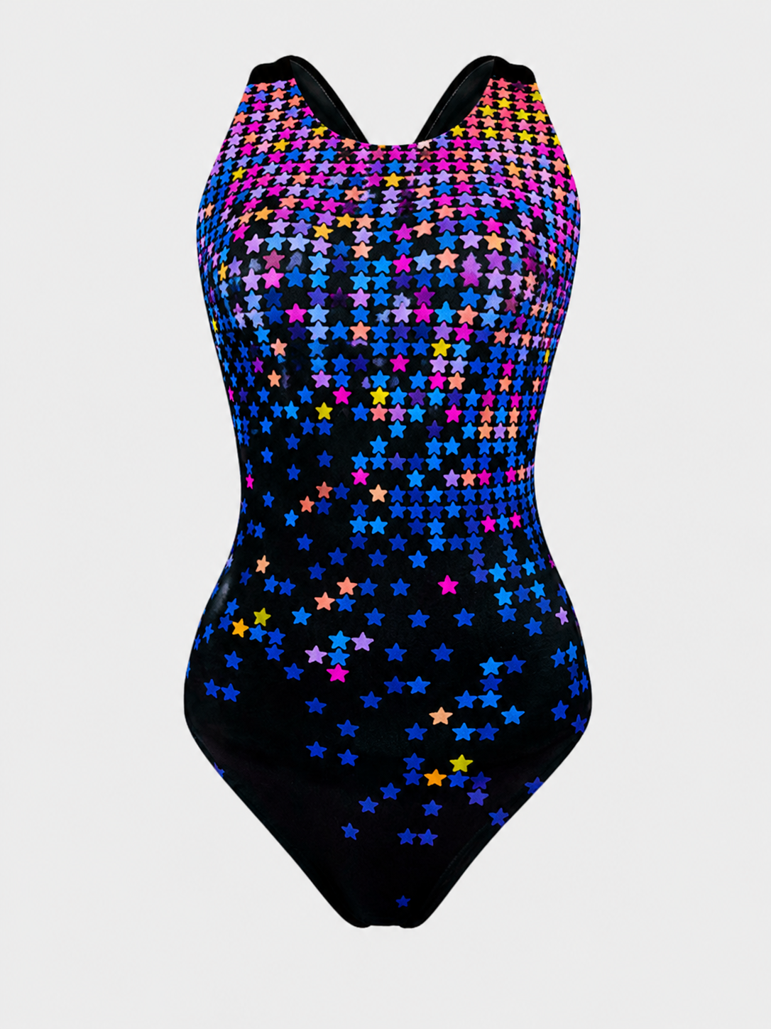 StarPulse Wide-Strap Racing One-Piece Swimsuit SILVERWIND