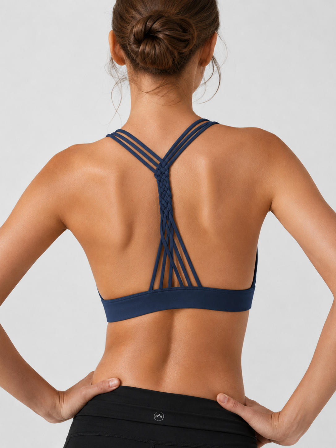 ReViva Padded Open-Back Pilates Tank Bra SILVERWIND