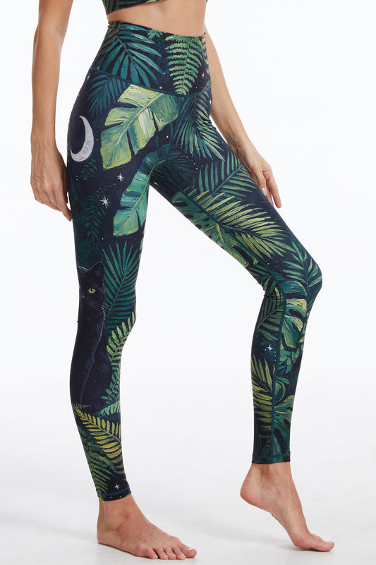  Mystic Feline High-waisted Leggings