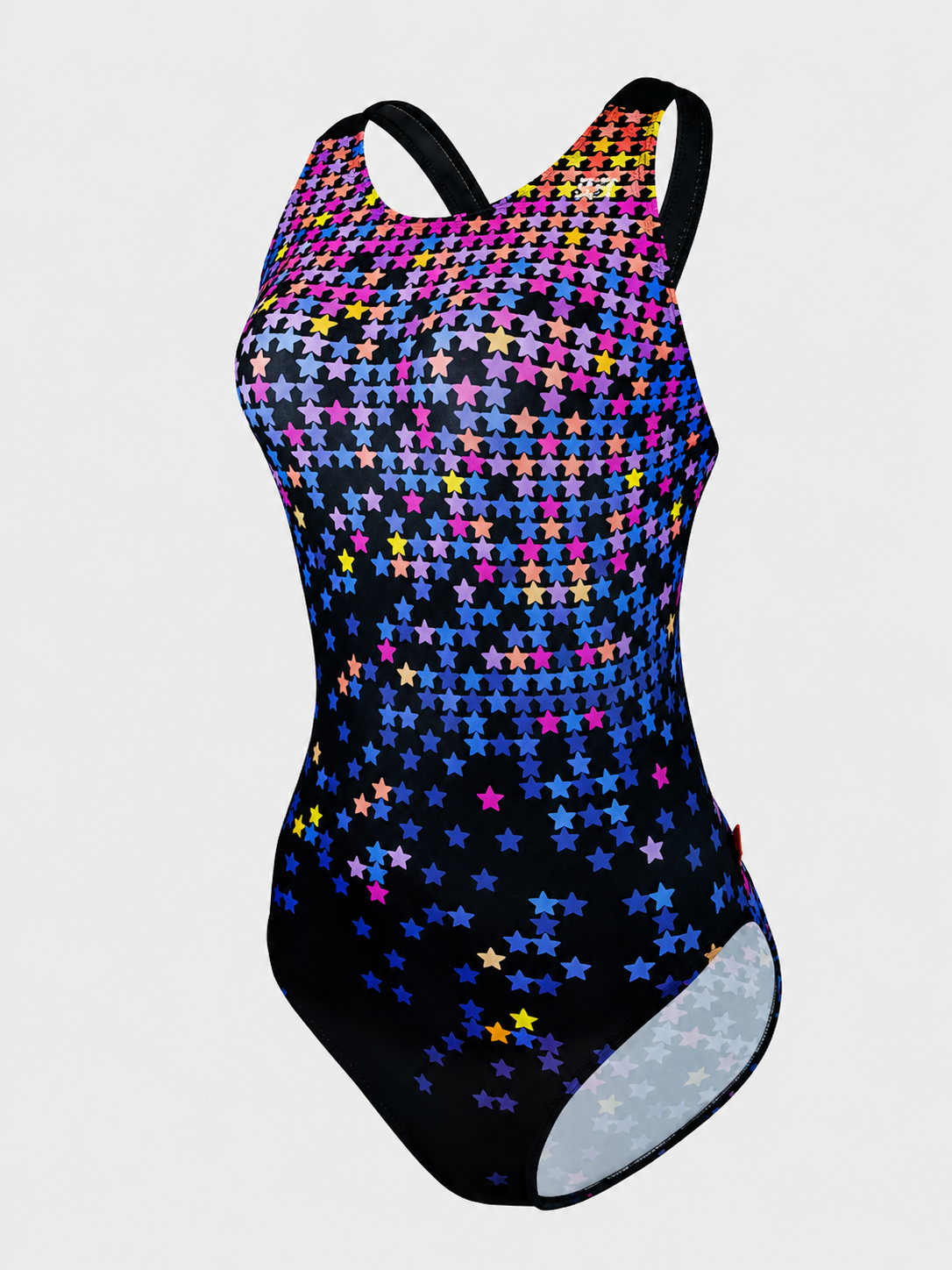 StarPulse Wide-Strap Racing One-Piece Swimsuit SILVERWIND