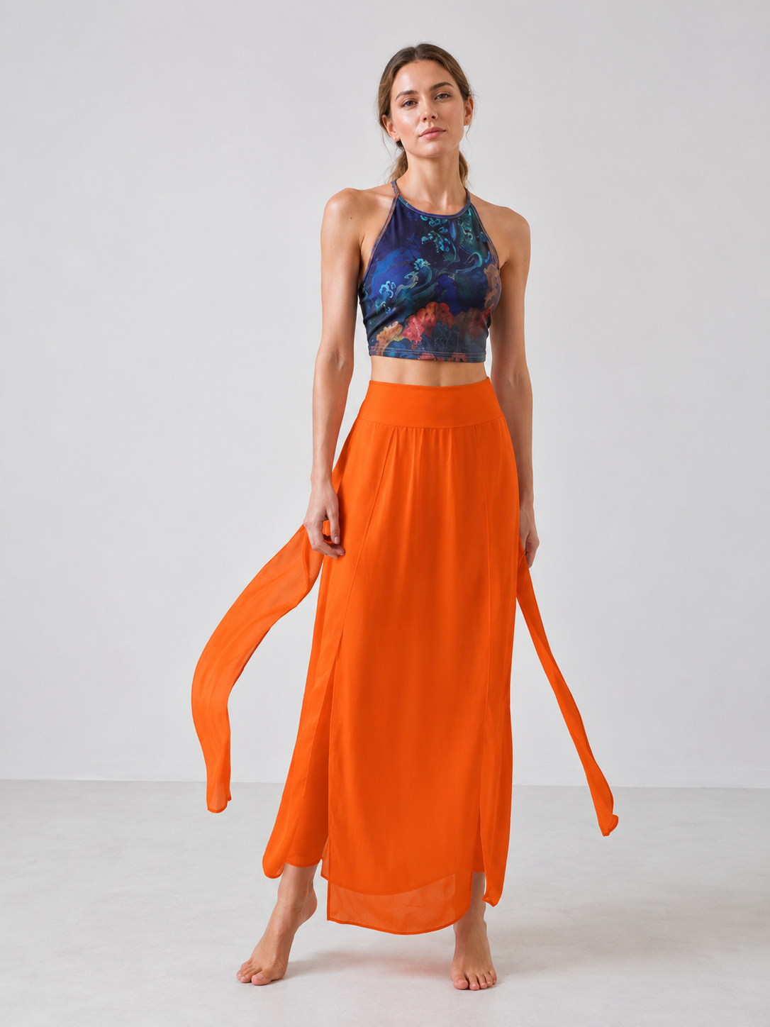 Dunara Flying Apsara Chiffon Yoga Set SILVERWIND