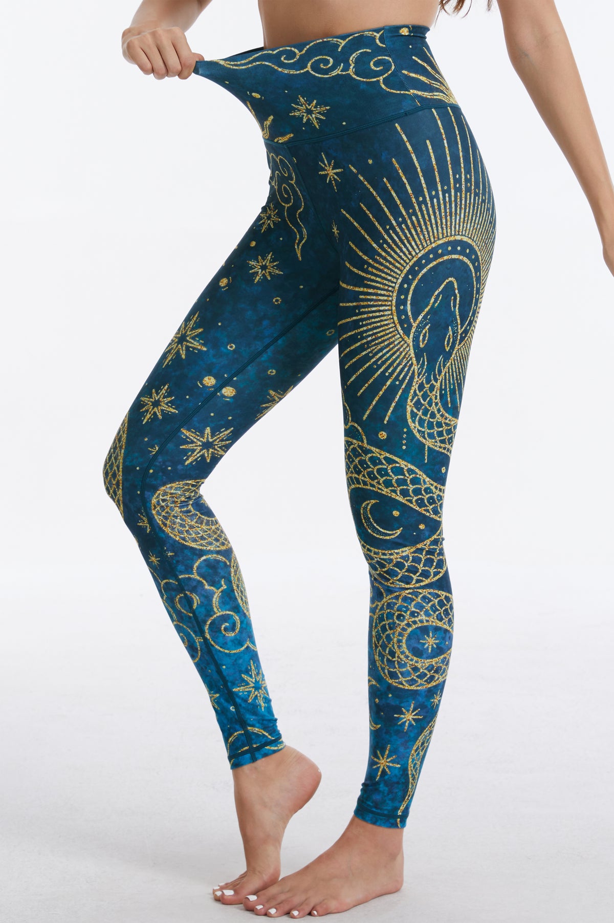 Spirit Snake  High-waisted Leggings-MYSILVERWIND