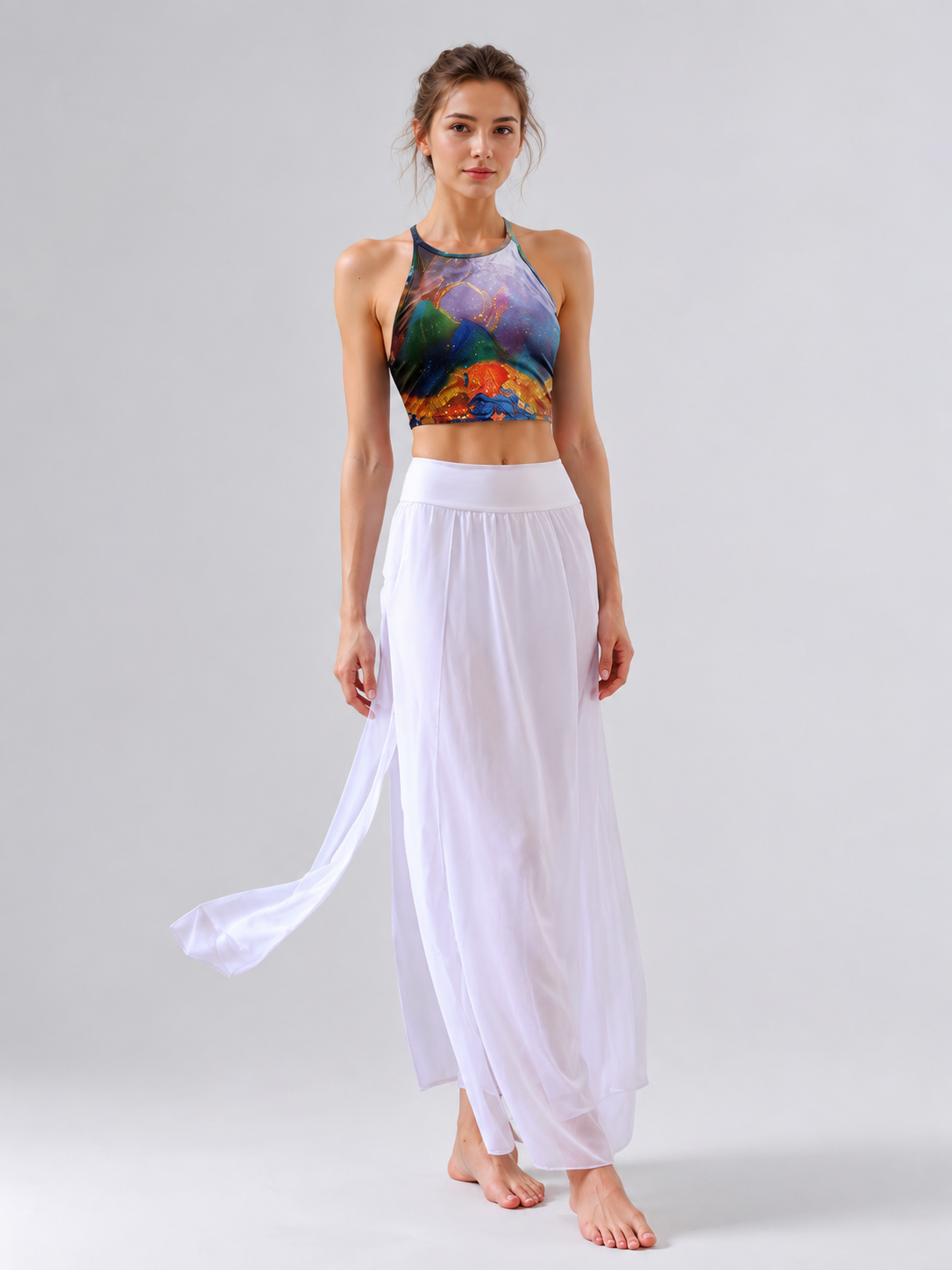 Dunara Flying Apsara Chiffon Yoga Set SILVERWIND